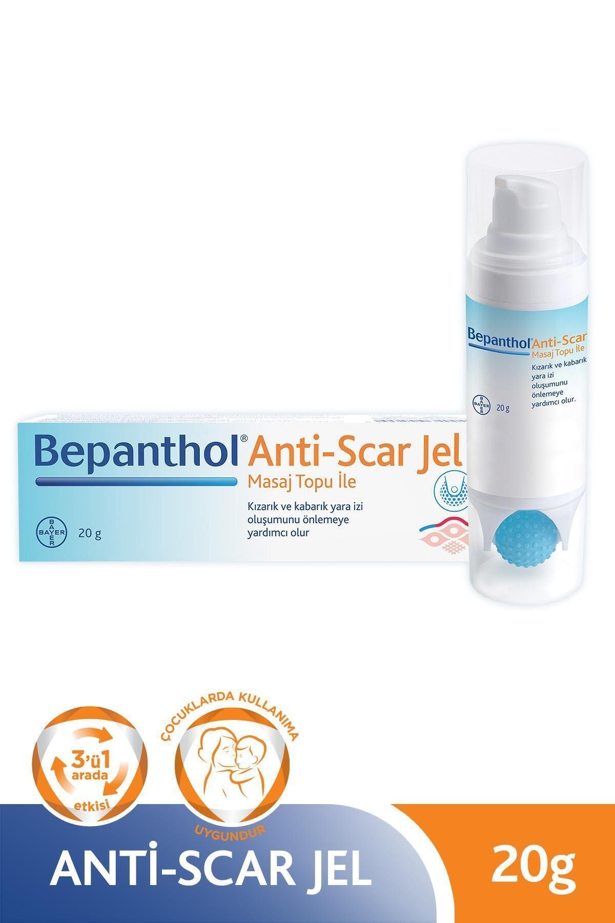 Bepanthol Anti-scar Jel 20 gr + Masaj Topu