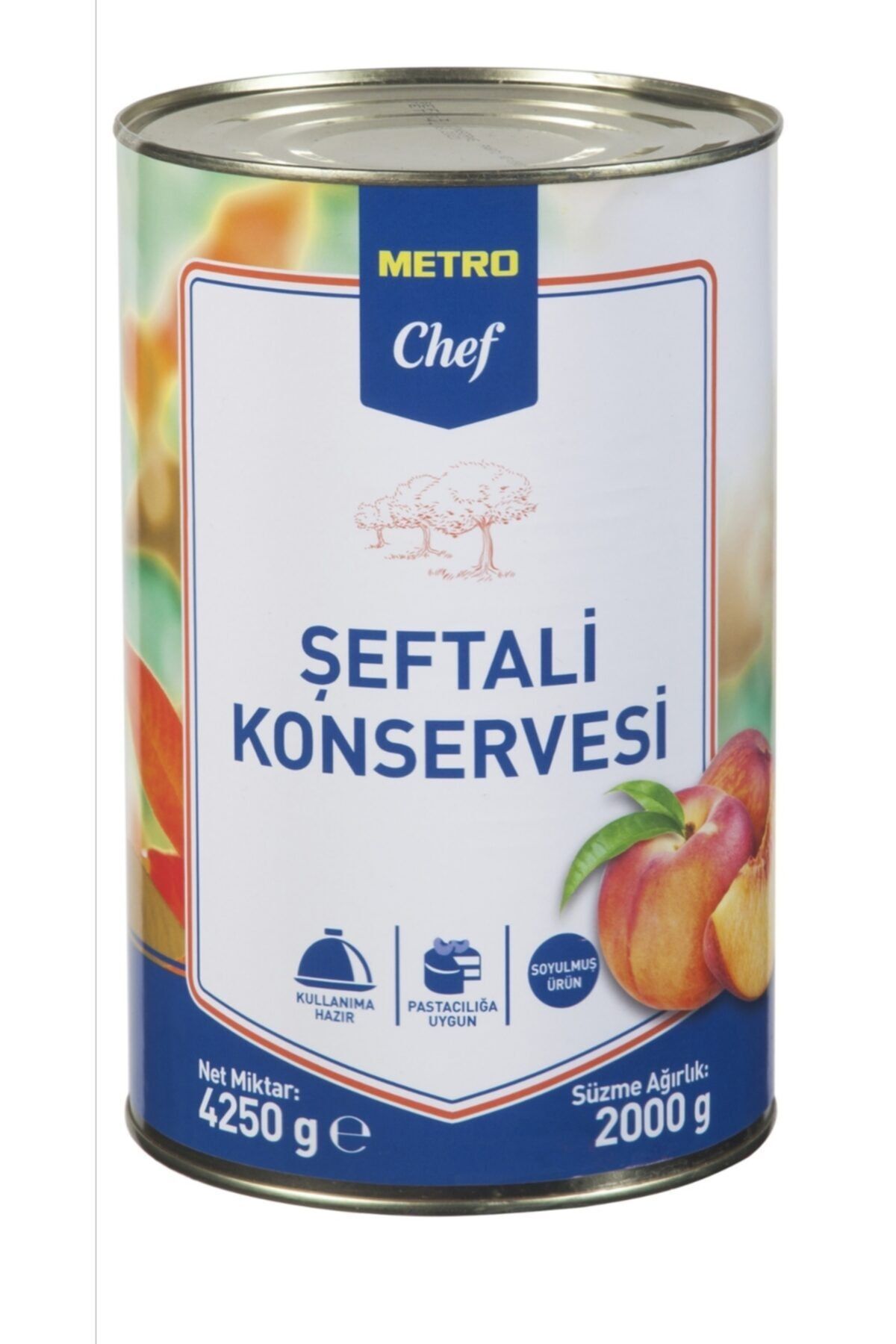 Metro Chef Şeftali Konservesi 4250 G