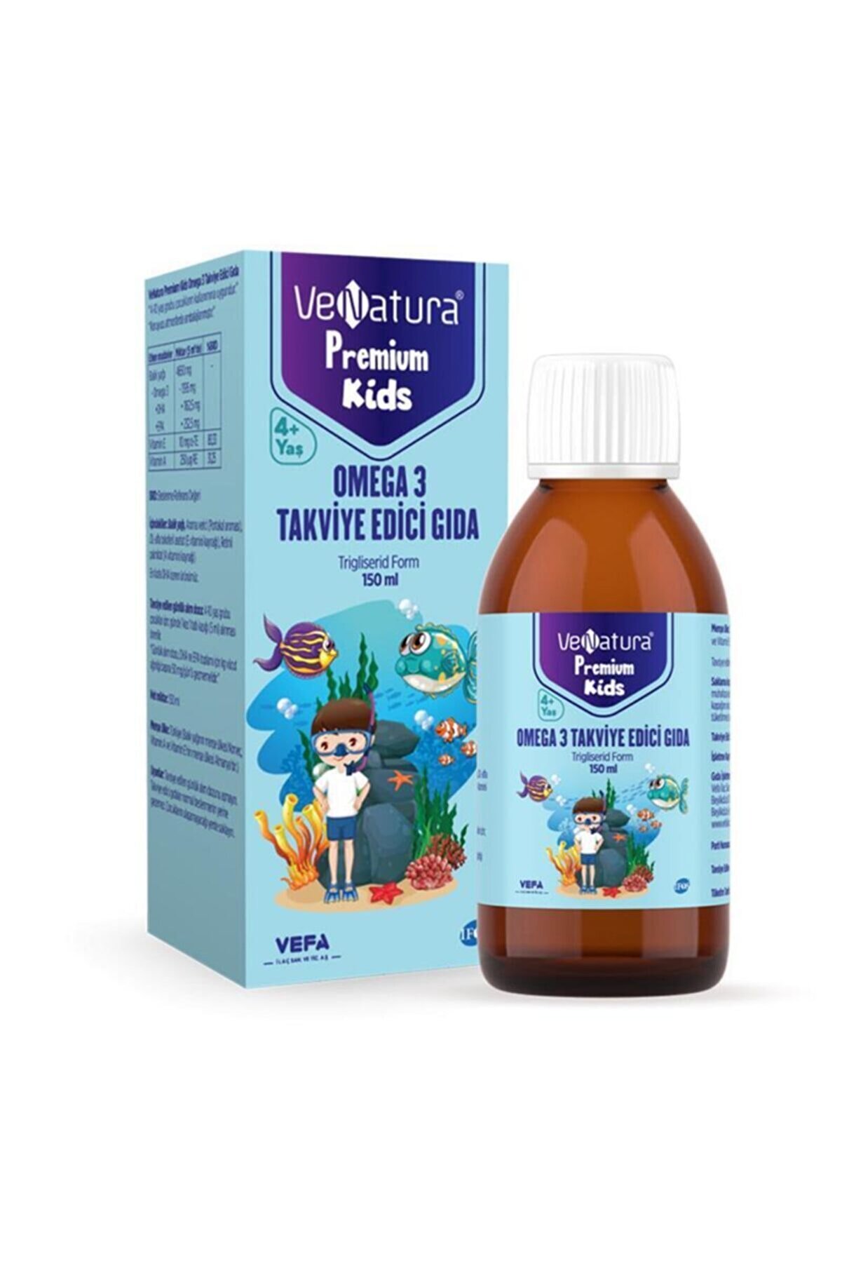 Venatura Kids Premium Omega 3 Takviye Edici Gıda 150 Ml