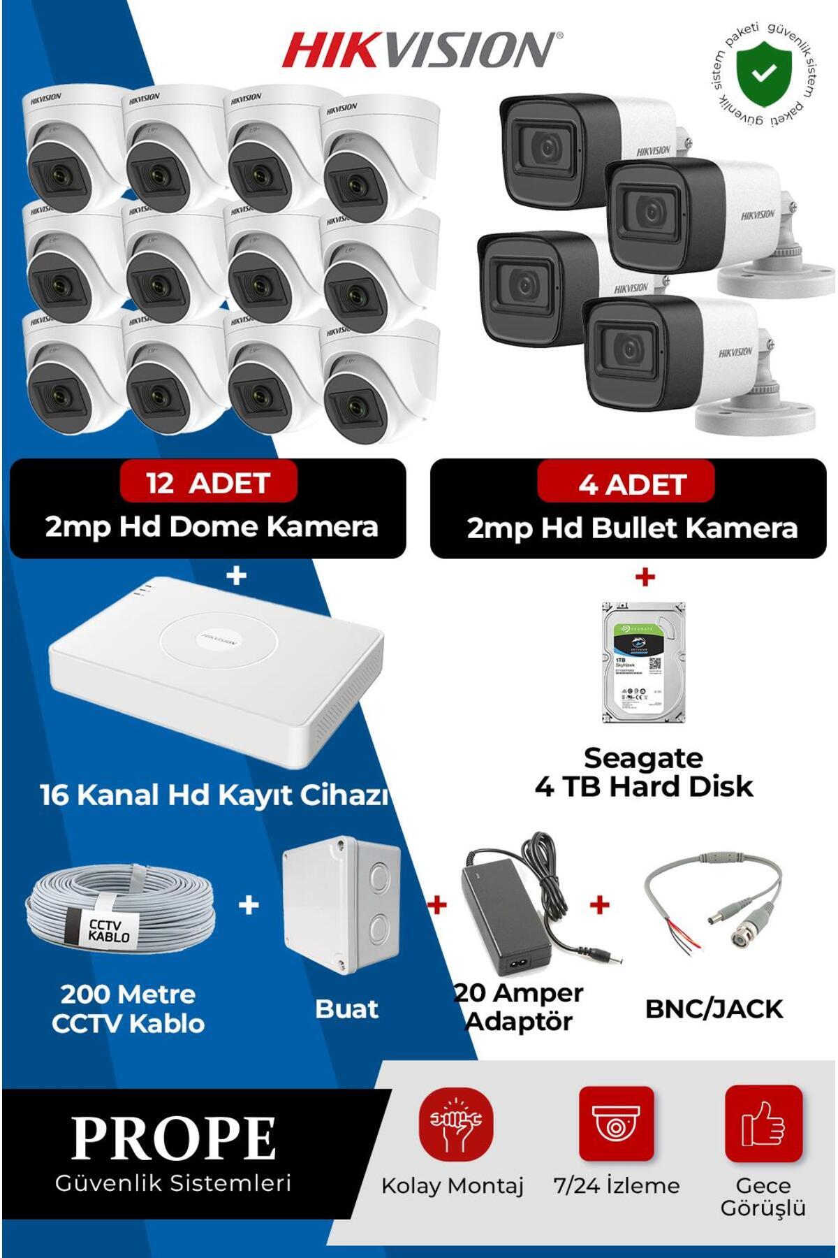 HIKVISION 16 KAMERALI FULL SİSTEM PAKETİ
