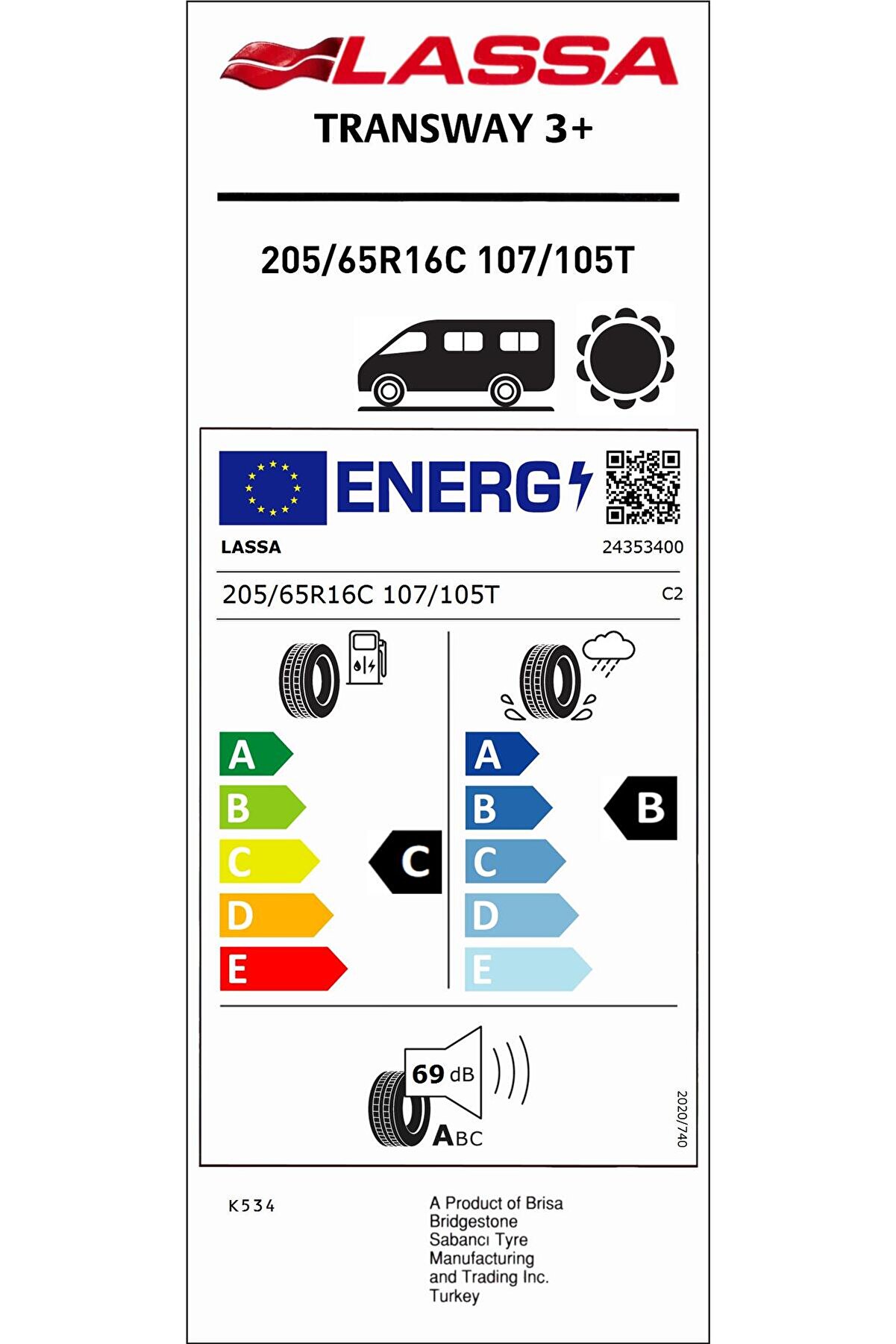 205/65R16C 107/105T 8PR,TL TRANSWAY 3117 HAFİF TİCARİ YAZ LASTİĞİ (ÜRETİM YILI1172025)