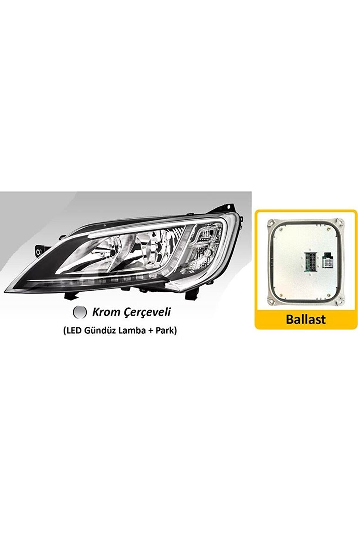 FAR MOTORLU SOL FIAT DUCATO MAXI /PEUGEOT BOXER / CITROEN JUMPER ( 2014 ) LED (BALLAST DAHİL) KRO
