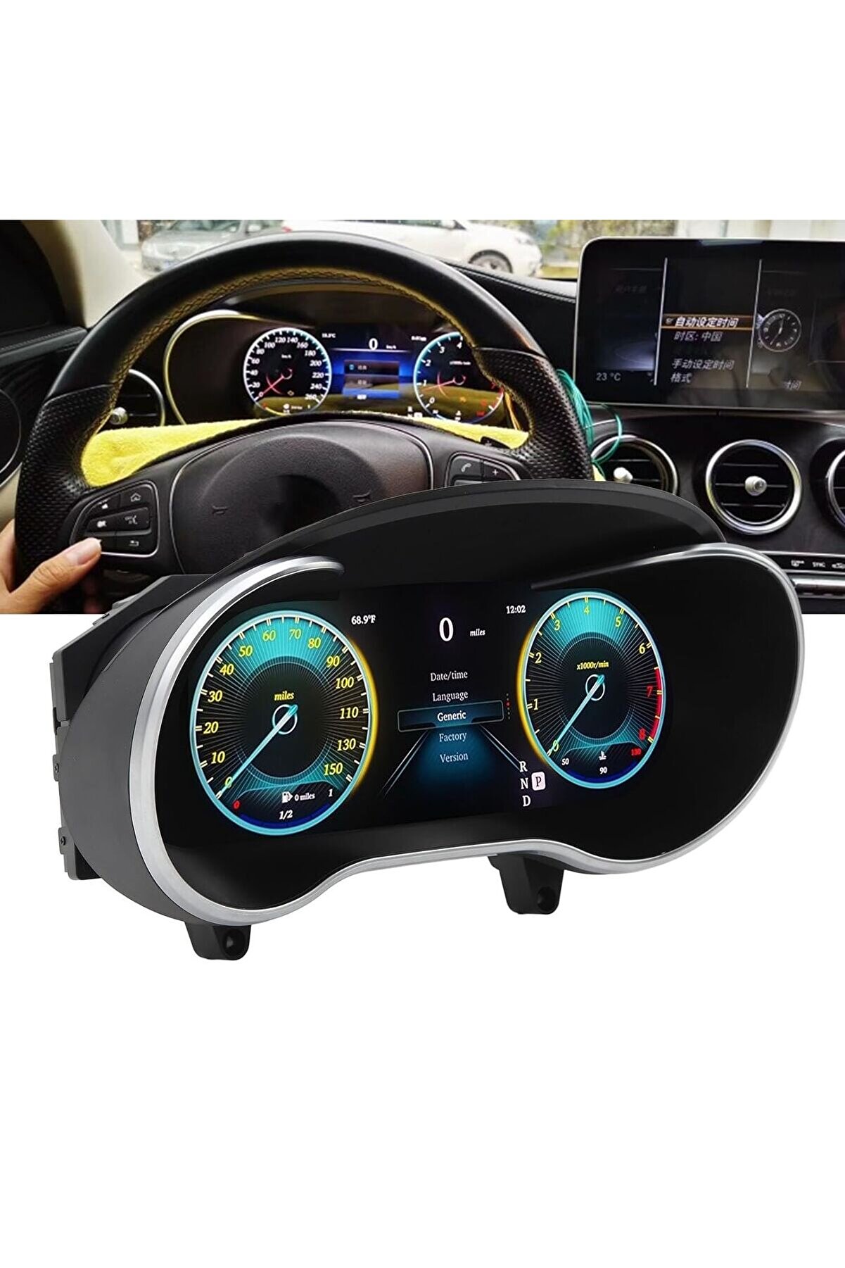 Mercedes w205 hayalet ekran dijital gösterge paneli 2013110