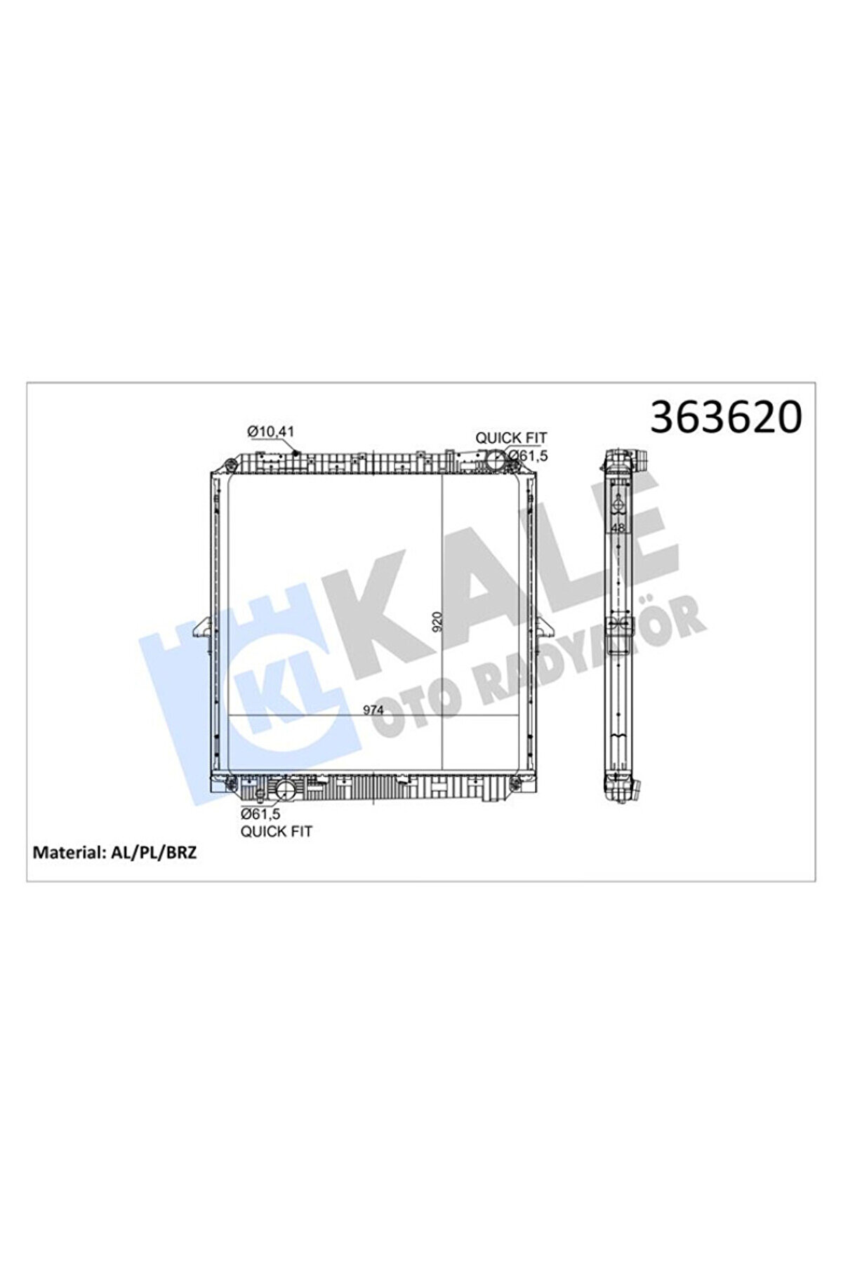 Mercedes Truck Su Radyatoru Cerceveli 48mm Mercedes Benz Actros Mp4 - 363620