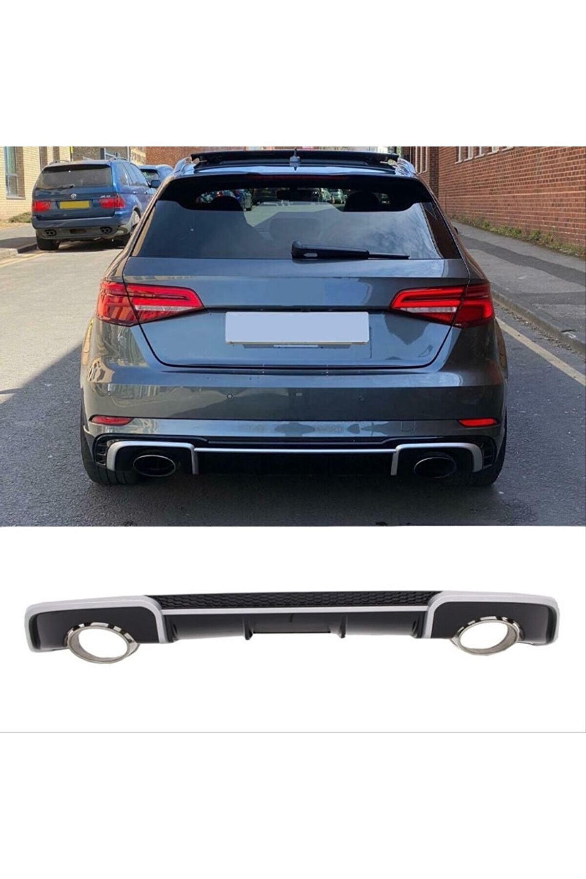 Audi a3 rs3 arka tampon difüzörü 2013 / 2016