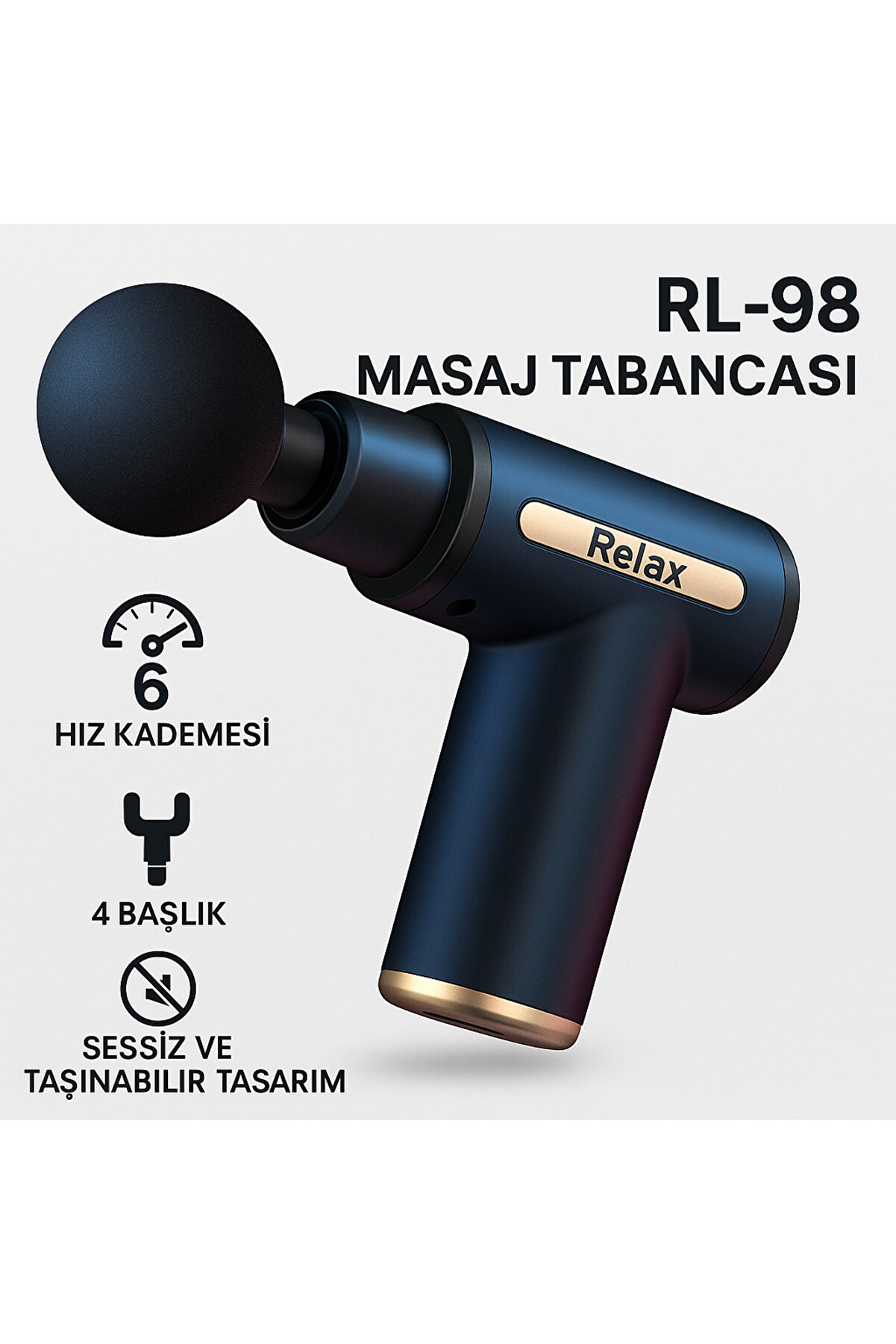 Relax 6 Kademeli Boyun Bel Sırt Bacak Ayak Masaj Tabancası - ₺449
