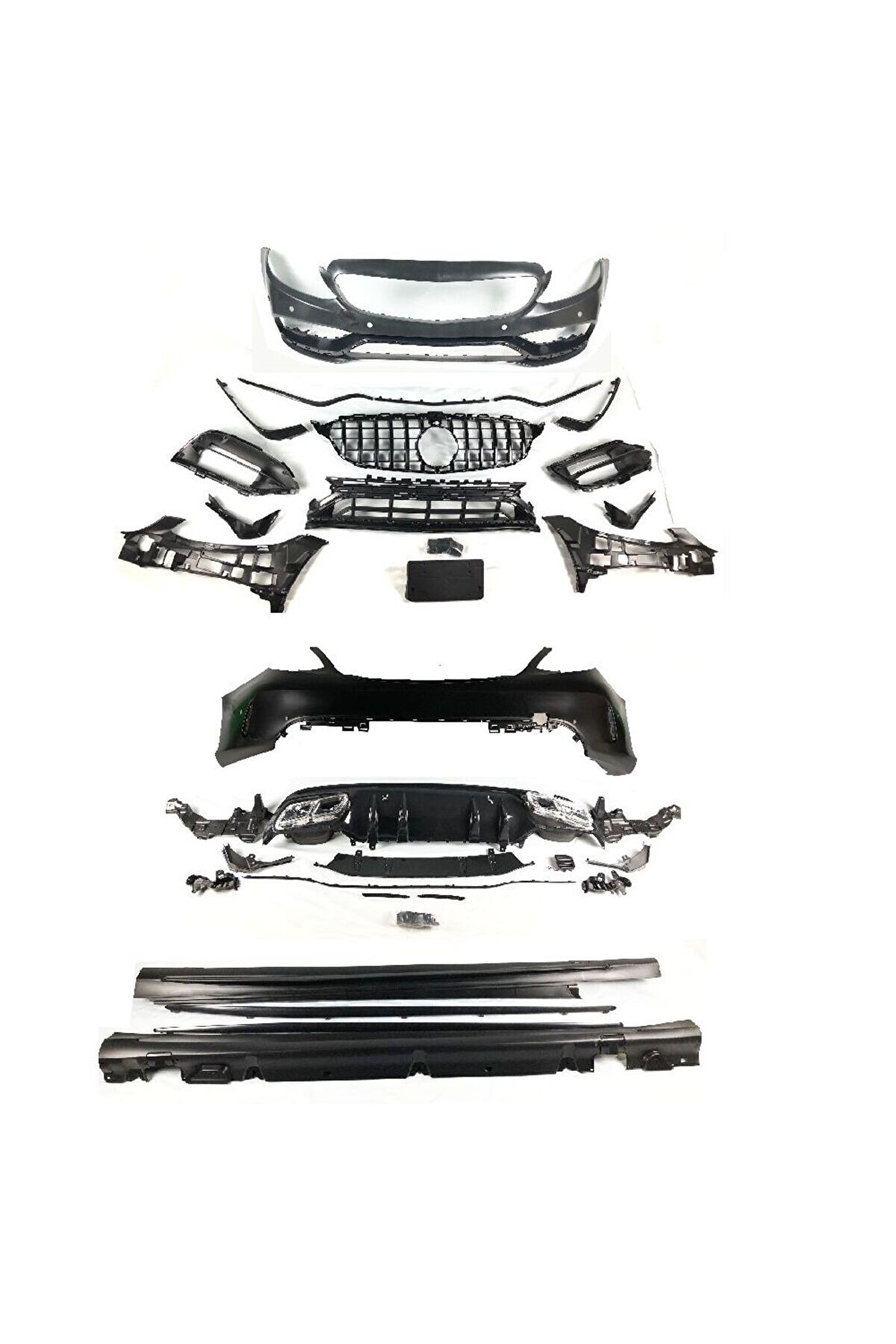 Mercedes w205 c63 body kit tampon seti komple 2019125 facelift