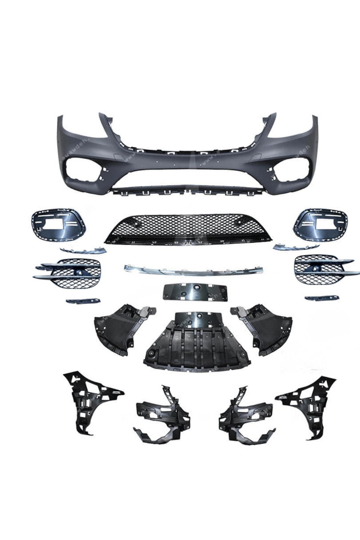 Mercedes Gövde Kiti W222 PDCli58Ön/Arka, 00-00-Çıkış, ACC Panj-lu, Egz.Uçlu -AMG S63 Black-Line- 2013