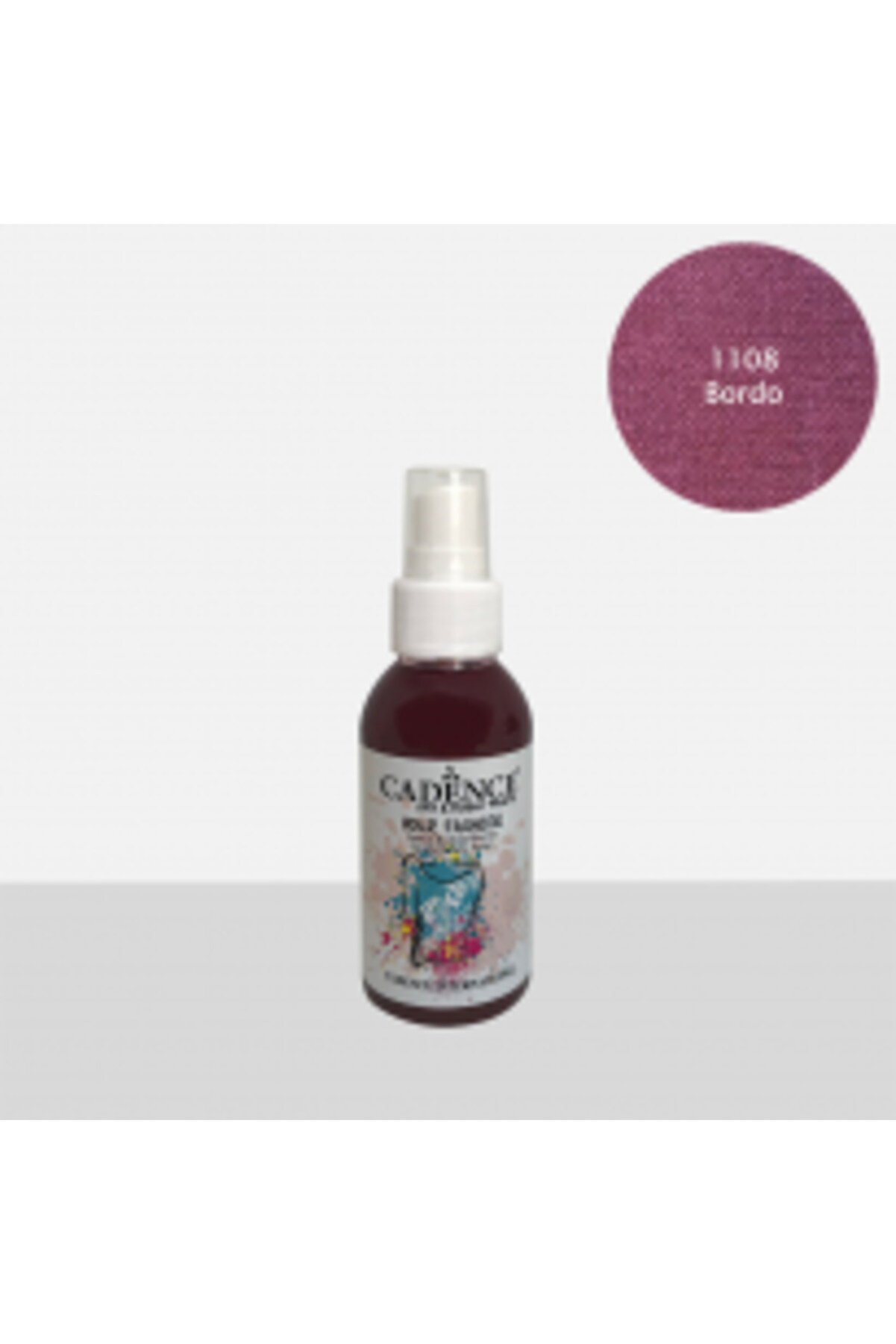 Cadence Kumaş Sprey Boya 1108 Bordo 100ml - Tekstil Boyaları