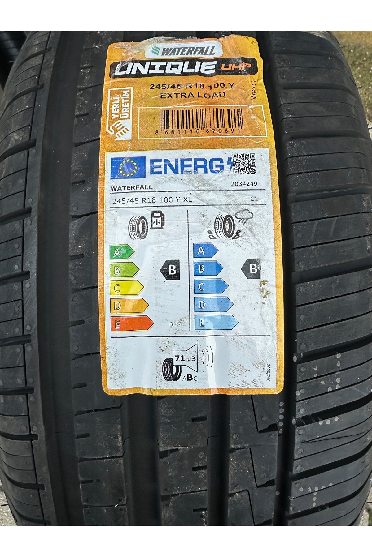 245/45R18 100Y XL UNİQUE UHP WATERFAL 2024