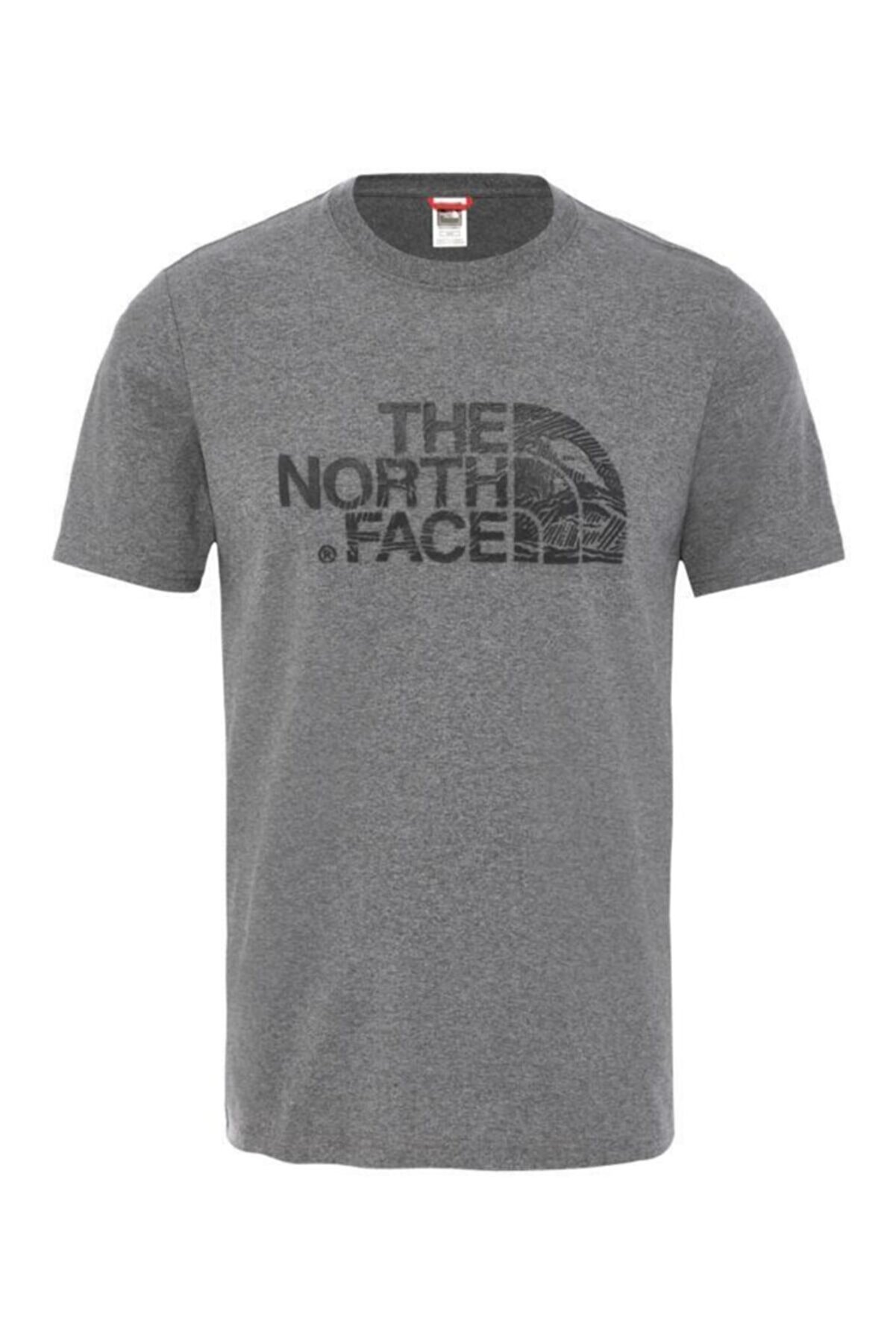 The North Face Woodcut Dome Erkek T-shirt Gri