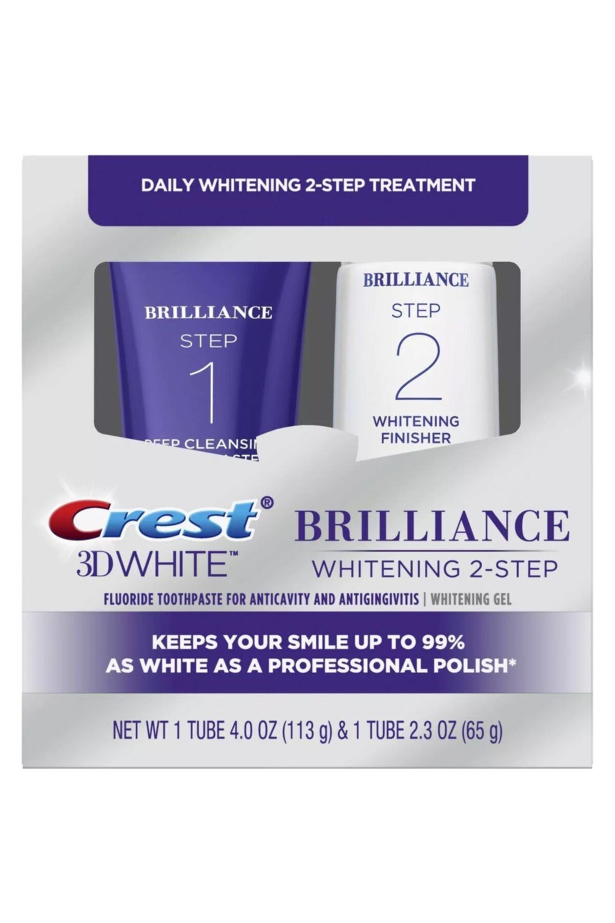 CREST 3d White Brilliance 2 Adımlı Beyazlatıcı Diş Macunu