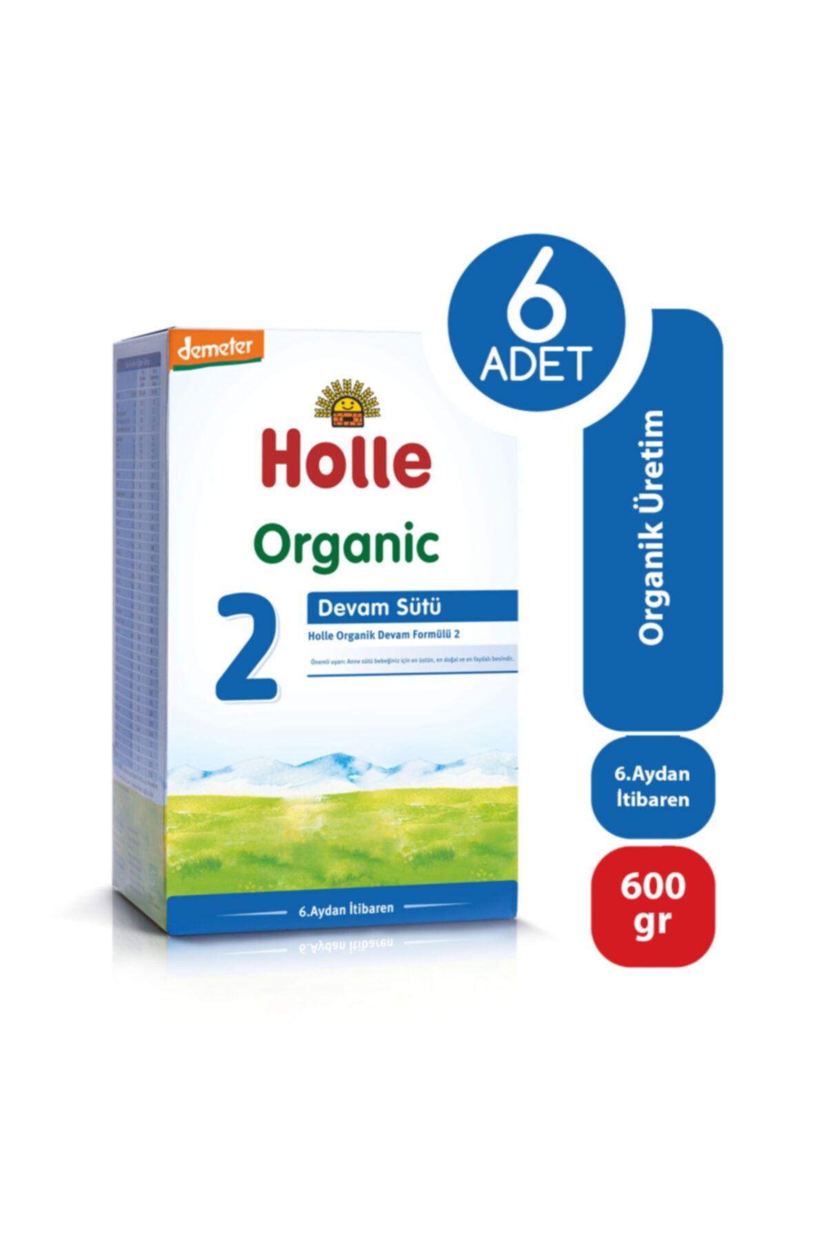 Holle Organik Devam Sütü 2 600 Gr - 6'lı Paket