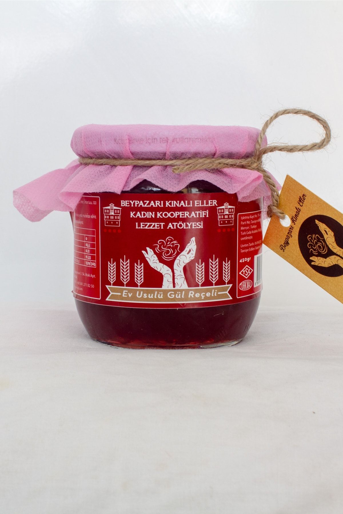 Kınalı Eller Kadın Kooperatifi Beypazarı Ev Usulü Gül Reçeli 450gr