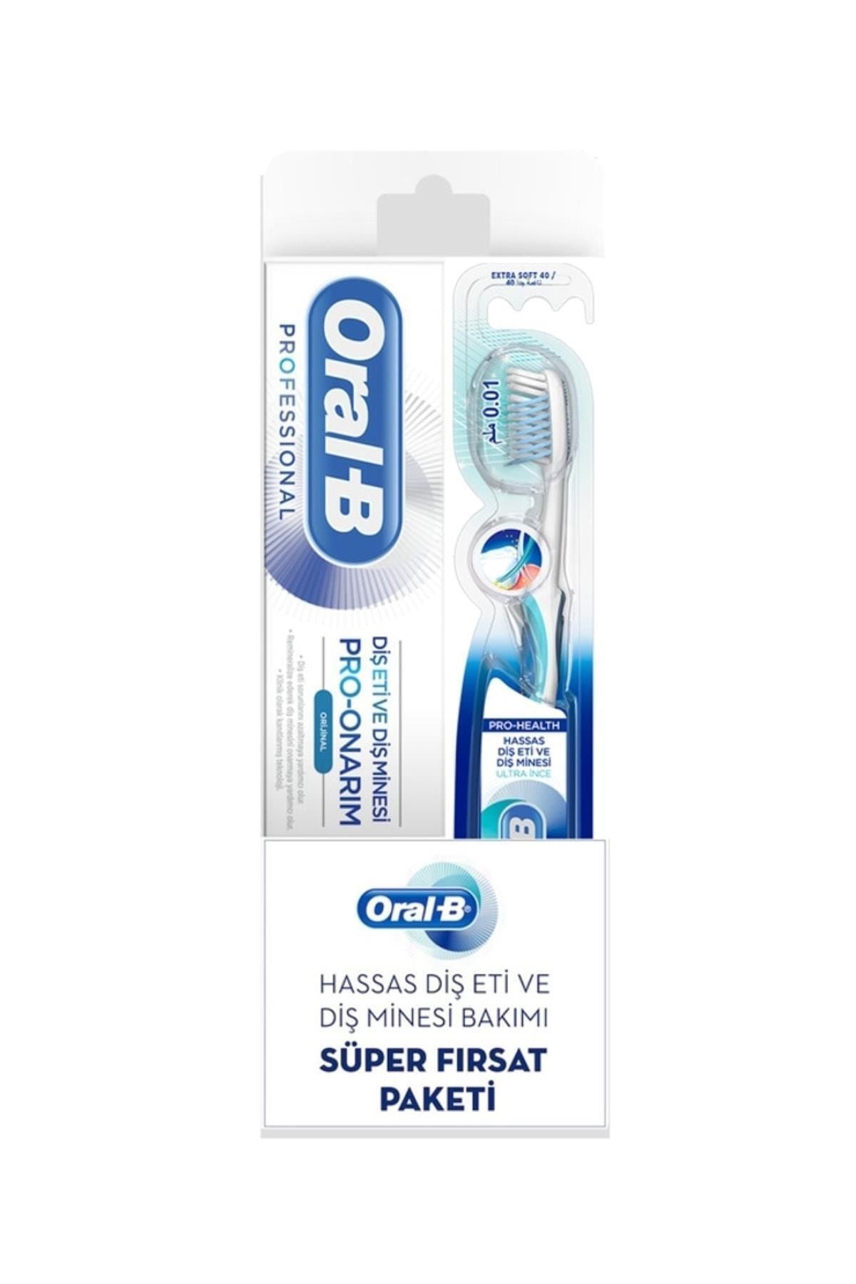 Oral-B Professional Diş Eti Ve Diş Minesi Için Pro-onarım Diş Macunu 50 Ml + Pro-health Diş Fırçası