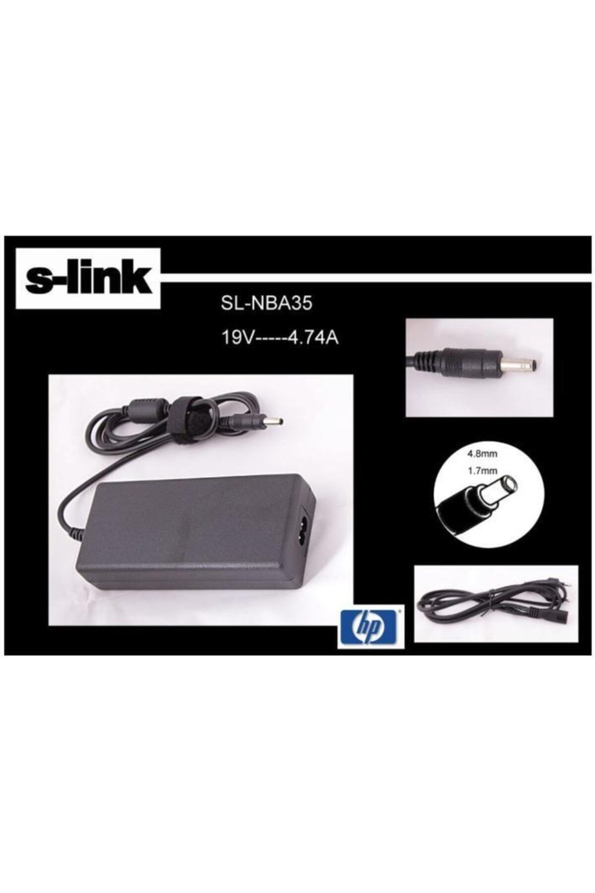 S-Link SL-NBA35 19v 4.74a 4.8-1.7 Bullet Notebook Adaptörü