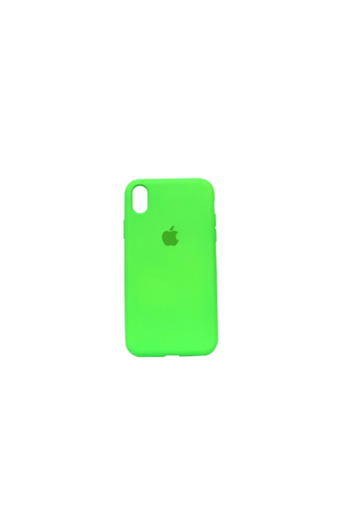 Mopal Apple Iphone Xr Logolu Iç Yüzeyi Kadife Altı Kapalı 360° Tam Koruma Silikon Lansman Kılıf