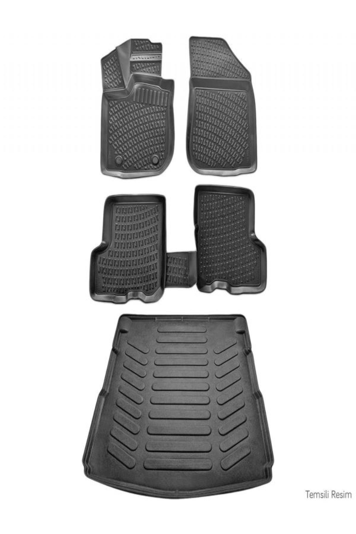 Rizline Volkswagen T-roc 3d Paspas Siyah & Bagaj Havuzu Set
