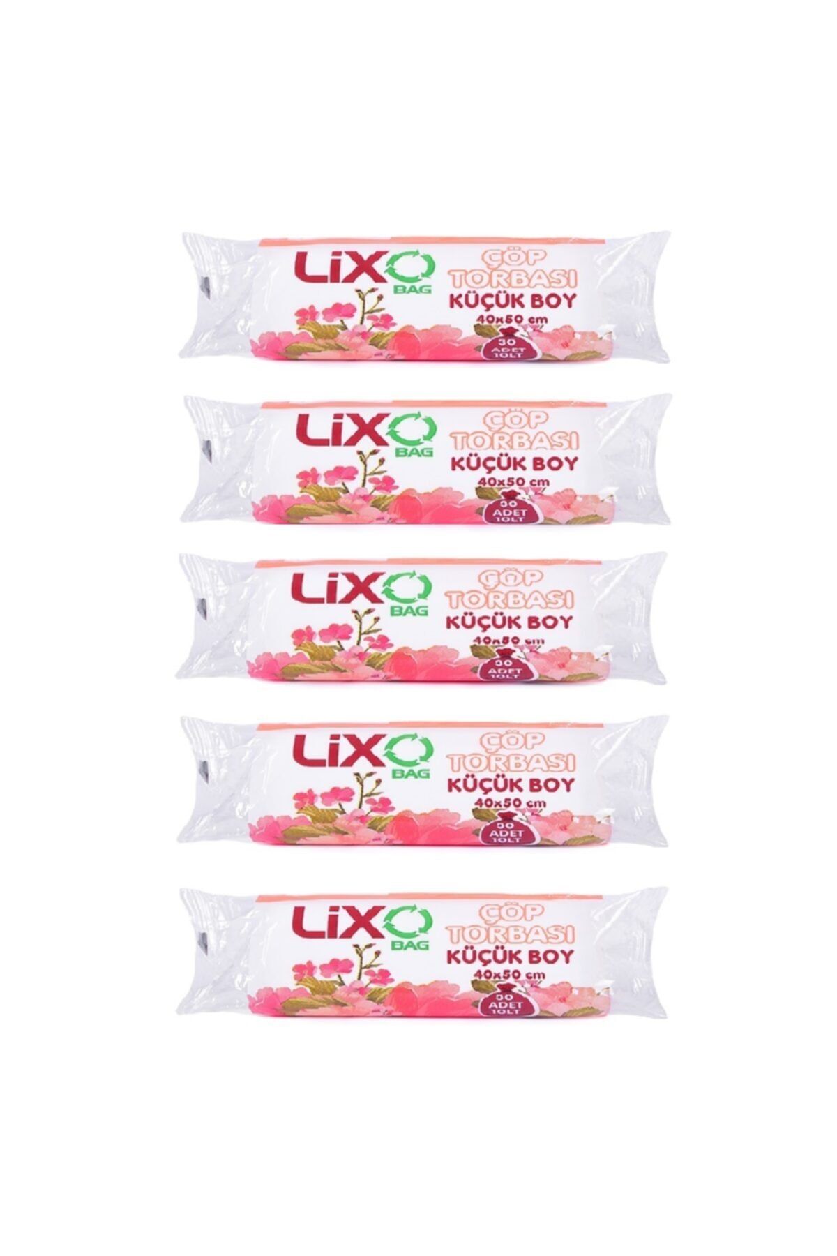 LİXO ÇÖP POŞETLERİ Küçük Boy Çöp Torbası 5 Paket*30 Lu Rulo = 150 Adet Şeffaf