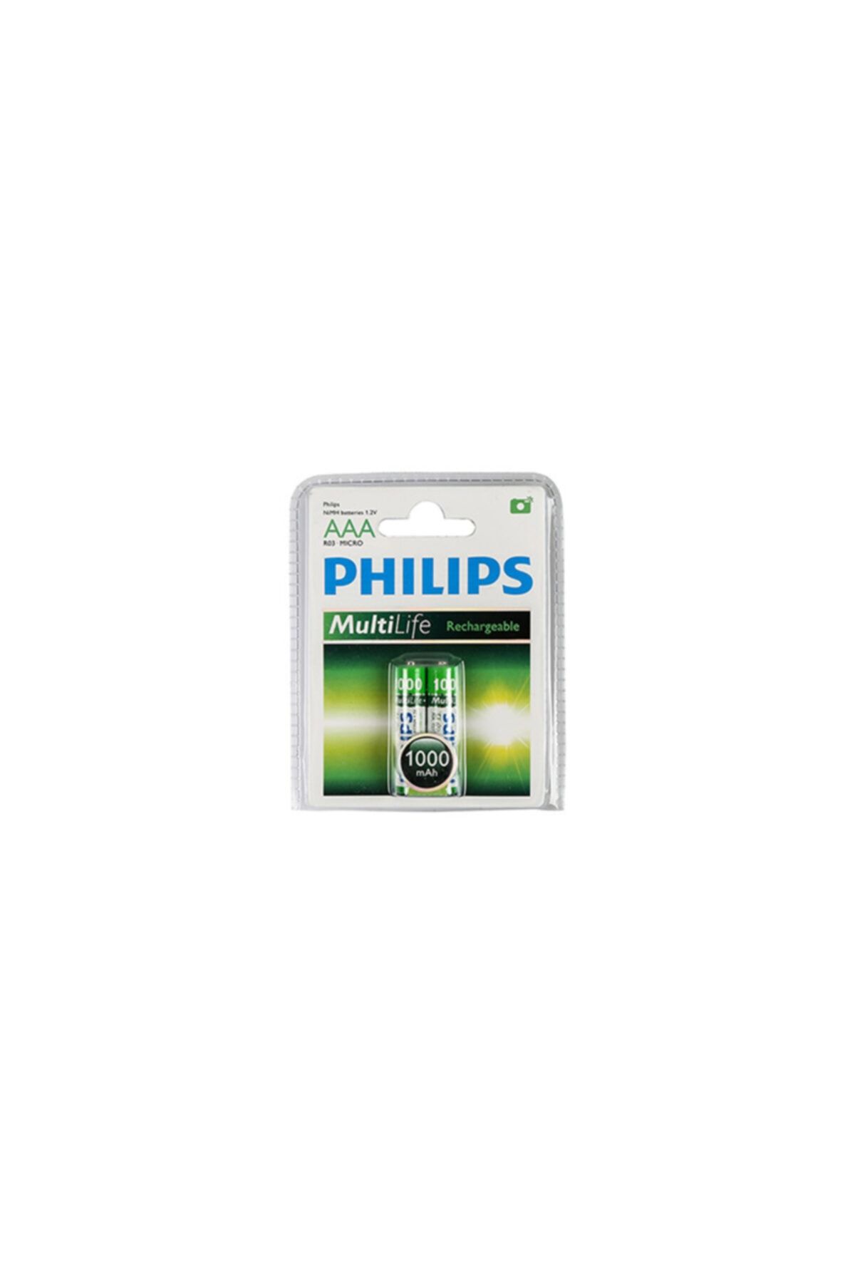 Philips 1000 mah Şarjlı İnce Kalem Pil Telsiz Telefon Pili 2li Pk 1000mah Şarjlı İnce Aaa