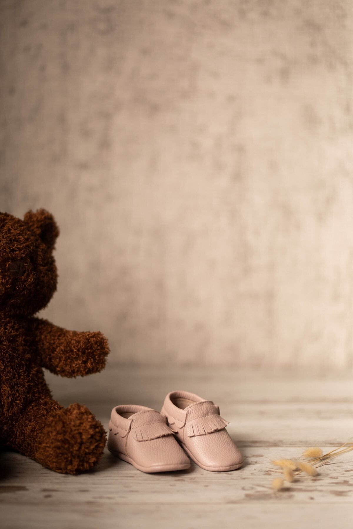 Li Puna Unisex Bebek Pembe Dani Serisi Hakikik Deri İlk Adım Ayakkabısı