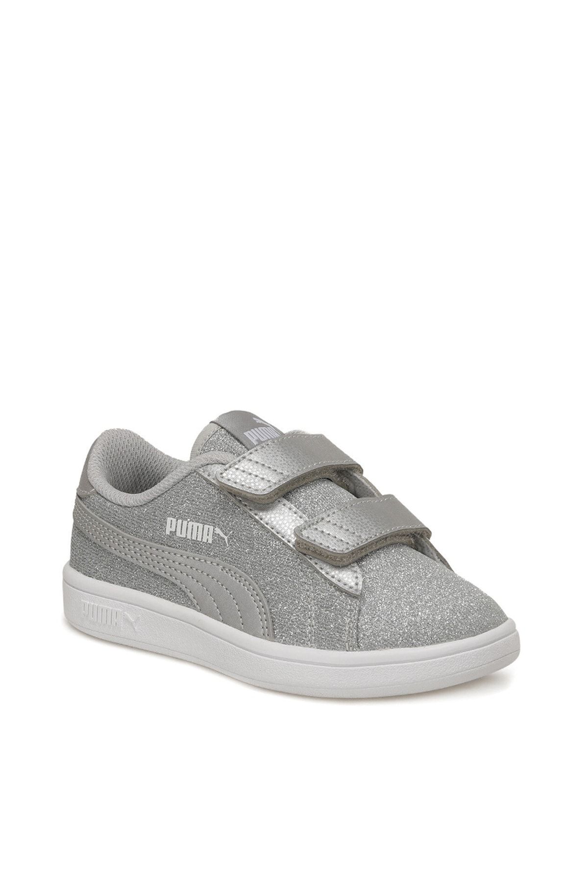 Puma SMASH V2 GLITZ GLAM V PS Gümüş Kız Çocuk Sneaker Ayakkabı 100583333