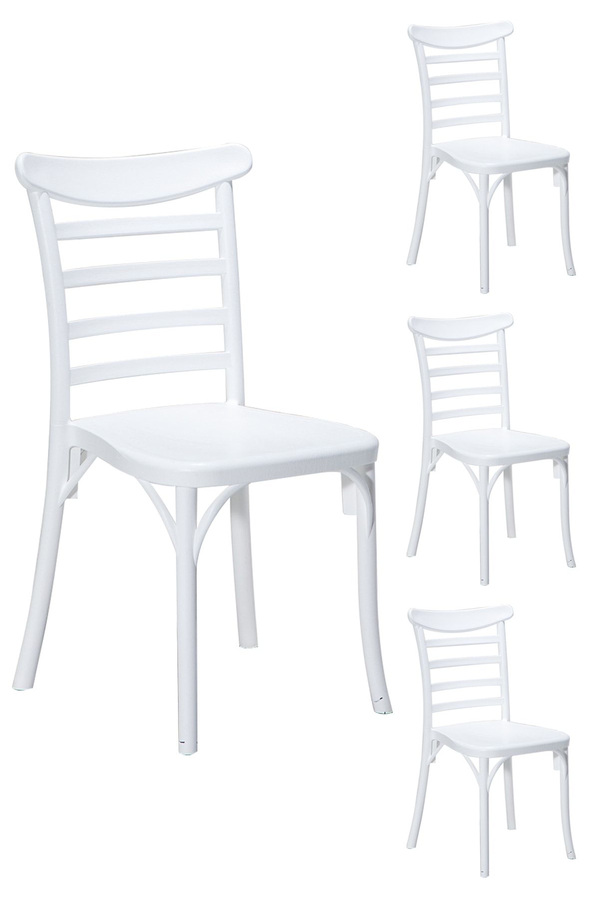 SANDALİE 4 Adet Efes Beyaz Sandalye / Balkon-bahçe-mutfak