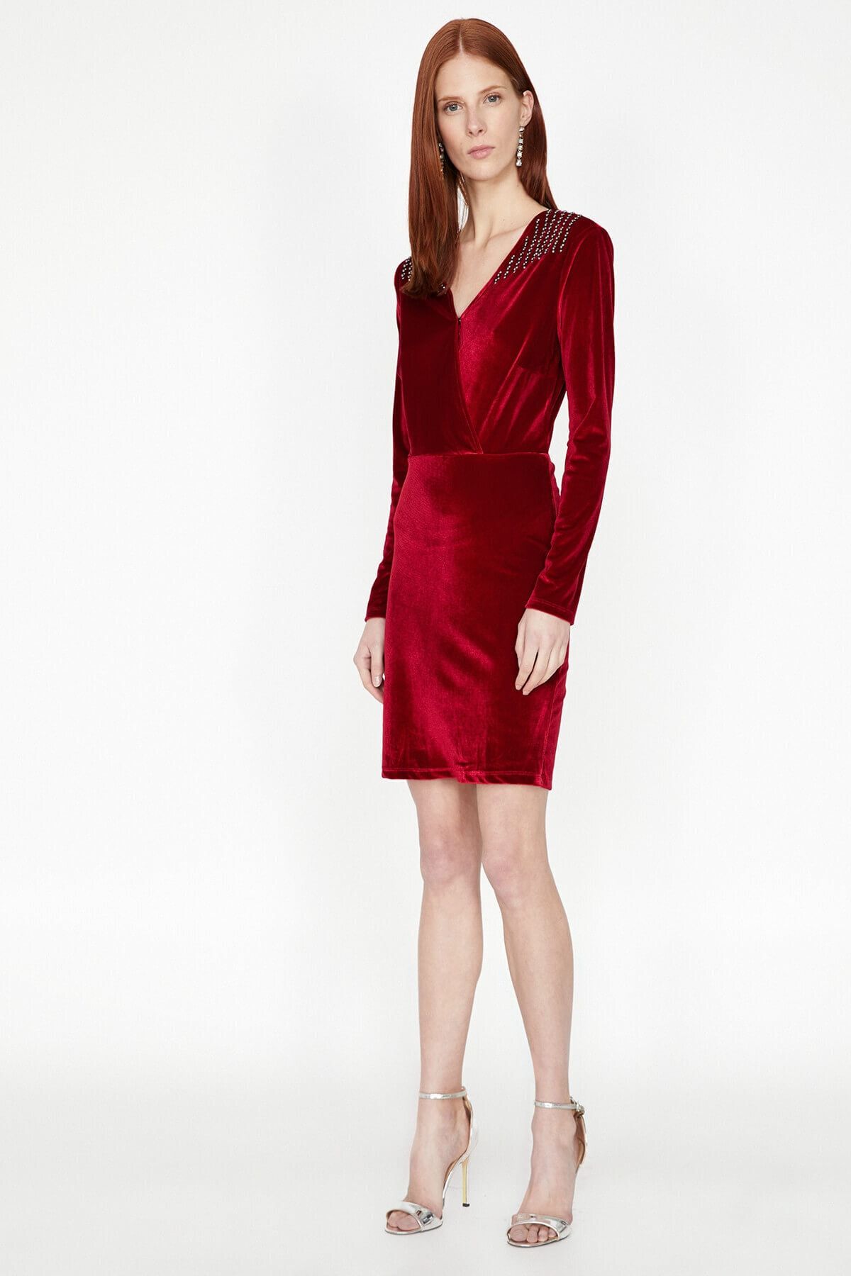 Koton Kadın Kırmızı Elbise 9kak84508fk