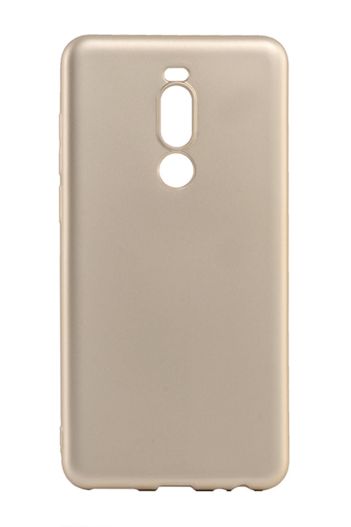 Meizu Note 8 Uyumlu Kılıf Premier Renkli Esnek Silikon Gold