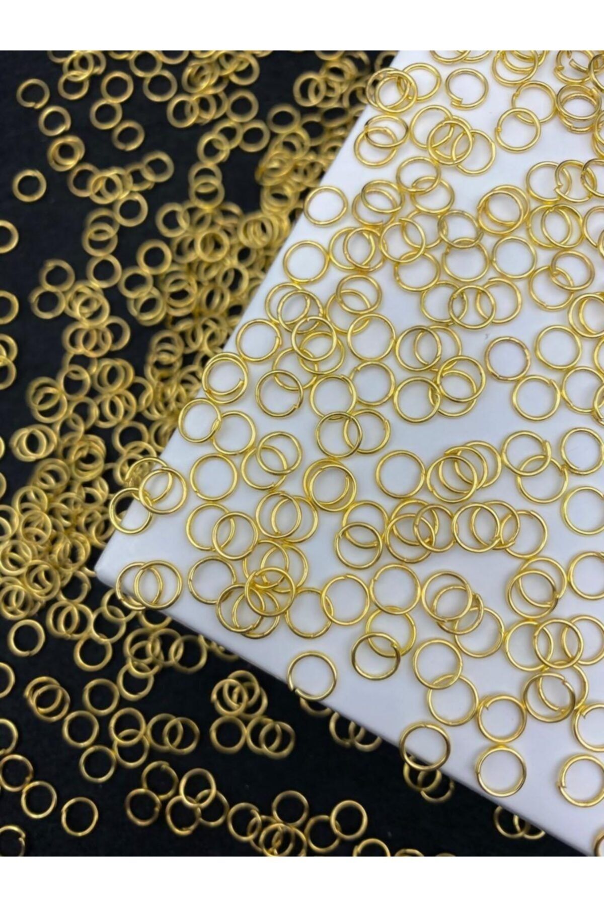 Hedef Bijuteri 25gr Gold / Altın Sarısı Renk 6mm Metal Takı Yapım Halkası ,klips Halka (~400 Adet)