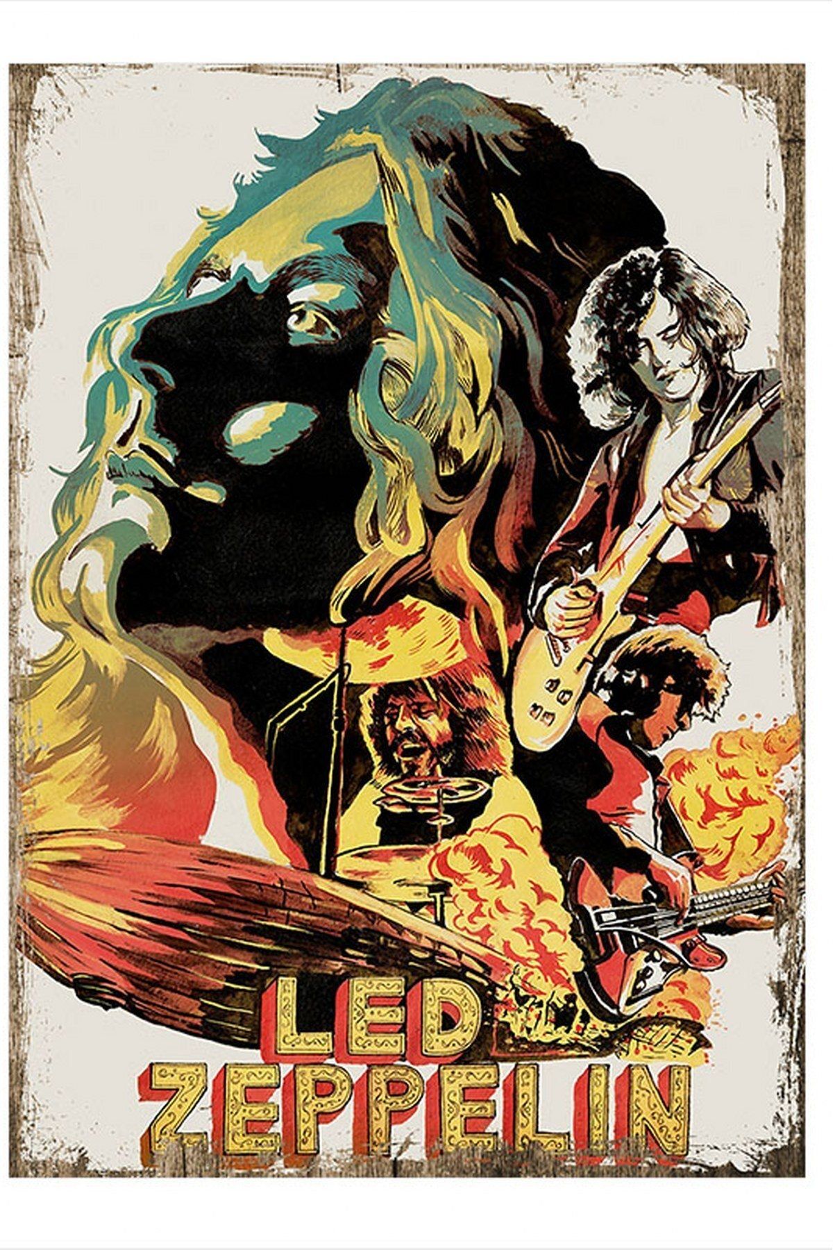Tablomega Led Zeppelin Mdf Poster 50cm X 70cm