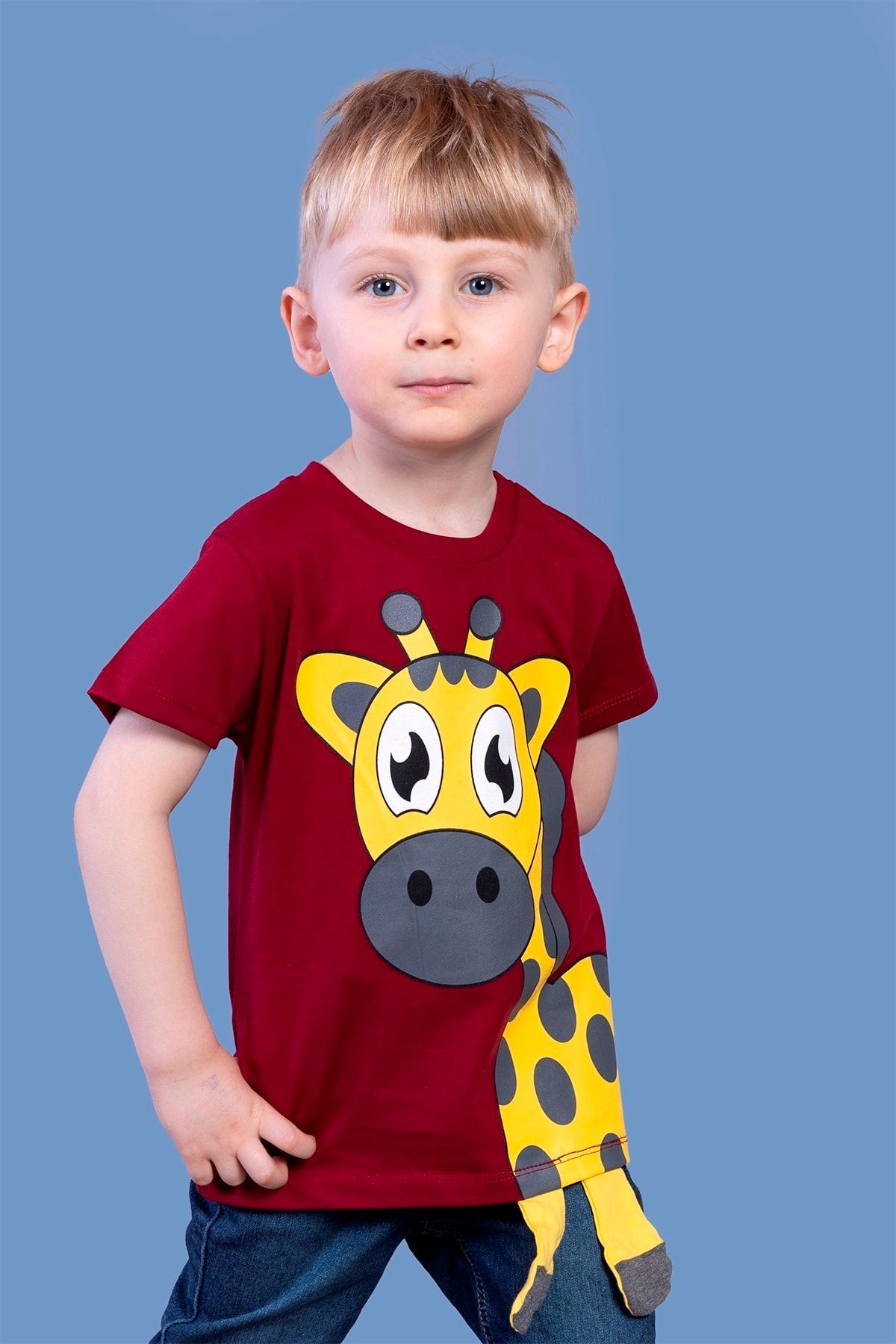 Toontoy Erkek Çocuk Zürafa Baskılı Tişört