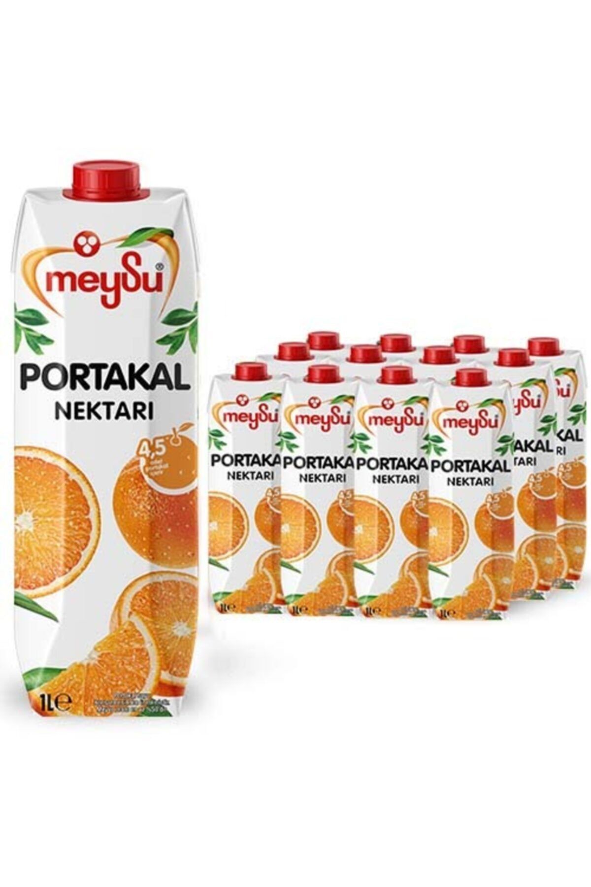 Meysu Portakal Nektarı Meyve Suyu 1 lt 12'li Paket
