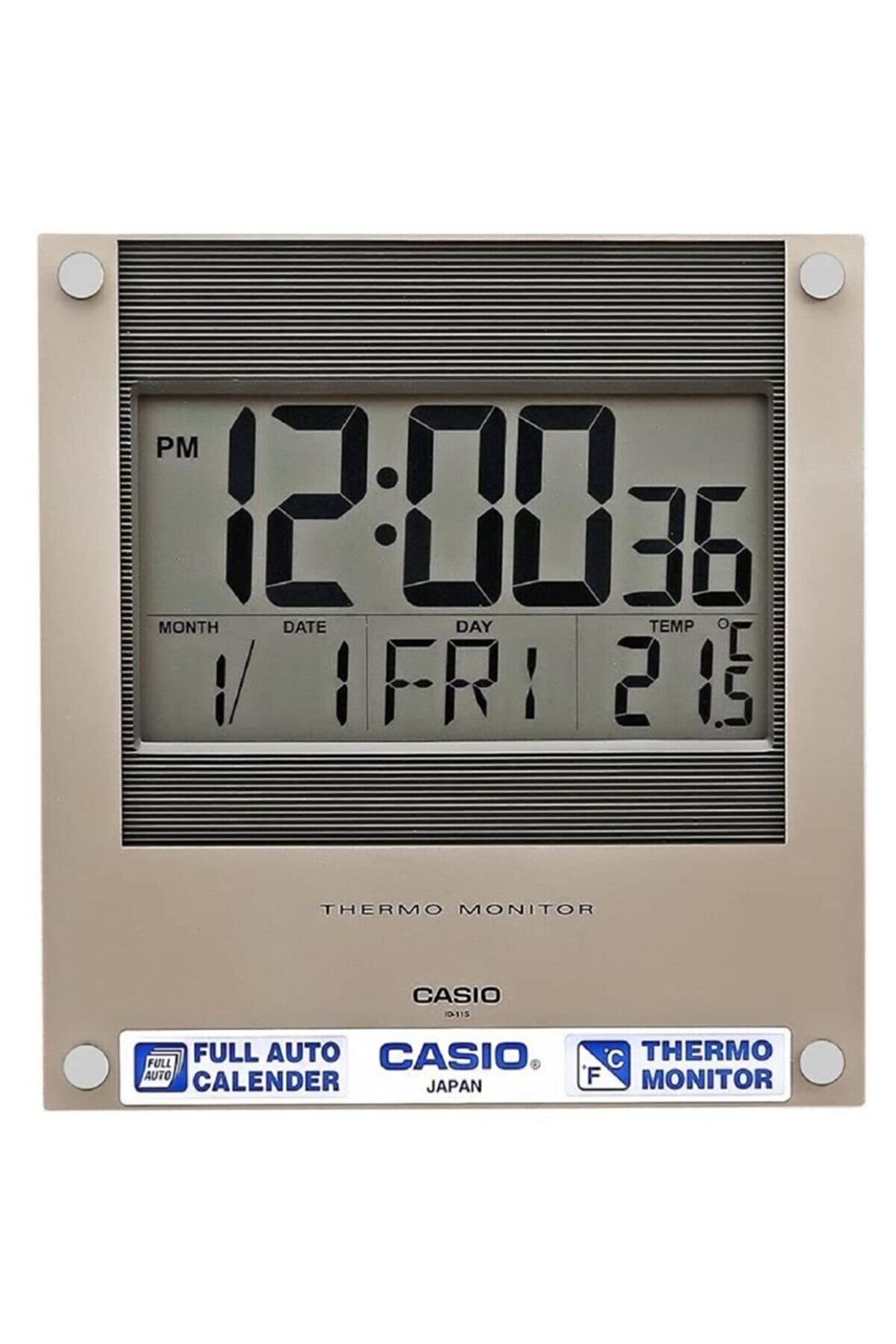 Casio Id-11s-1df Termometreli Takvimli Duvar Saati