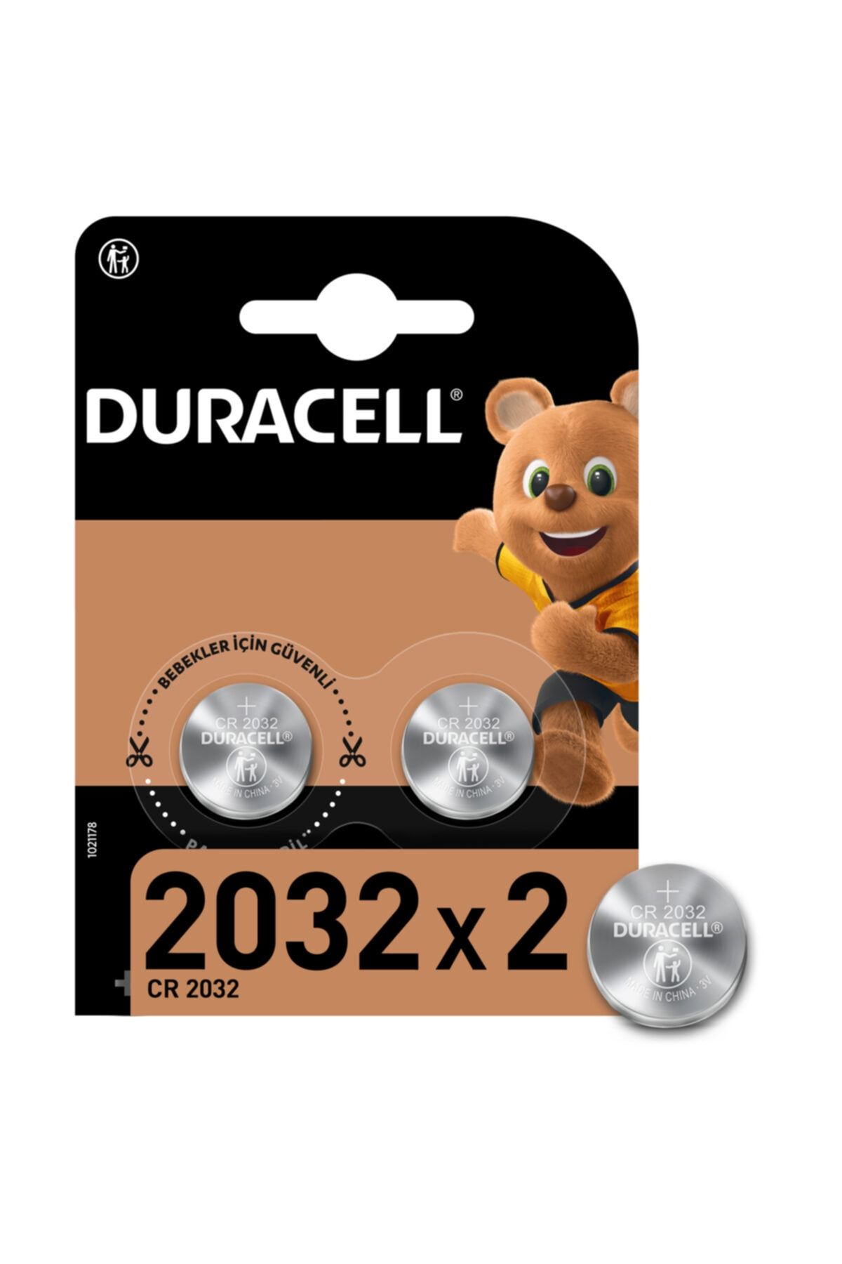 Duracell Özel 2032 Lityum Düğme Pil 3V, 2’li paket (DL2032/CR2032)