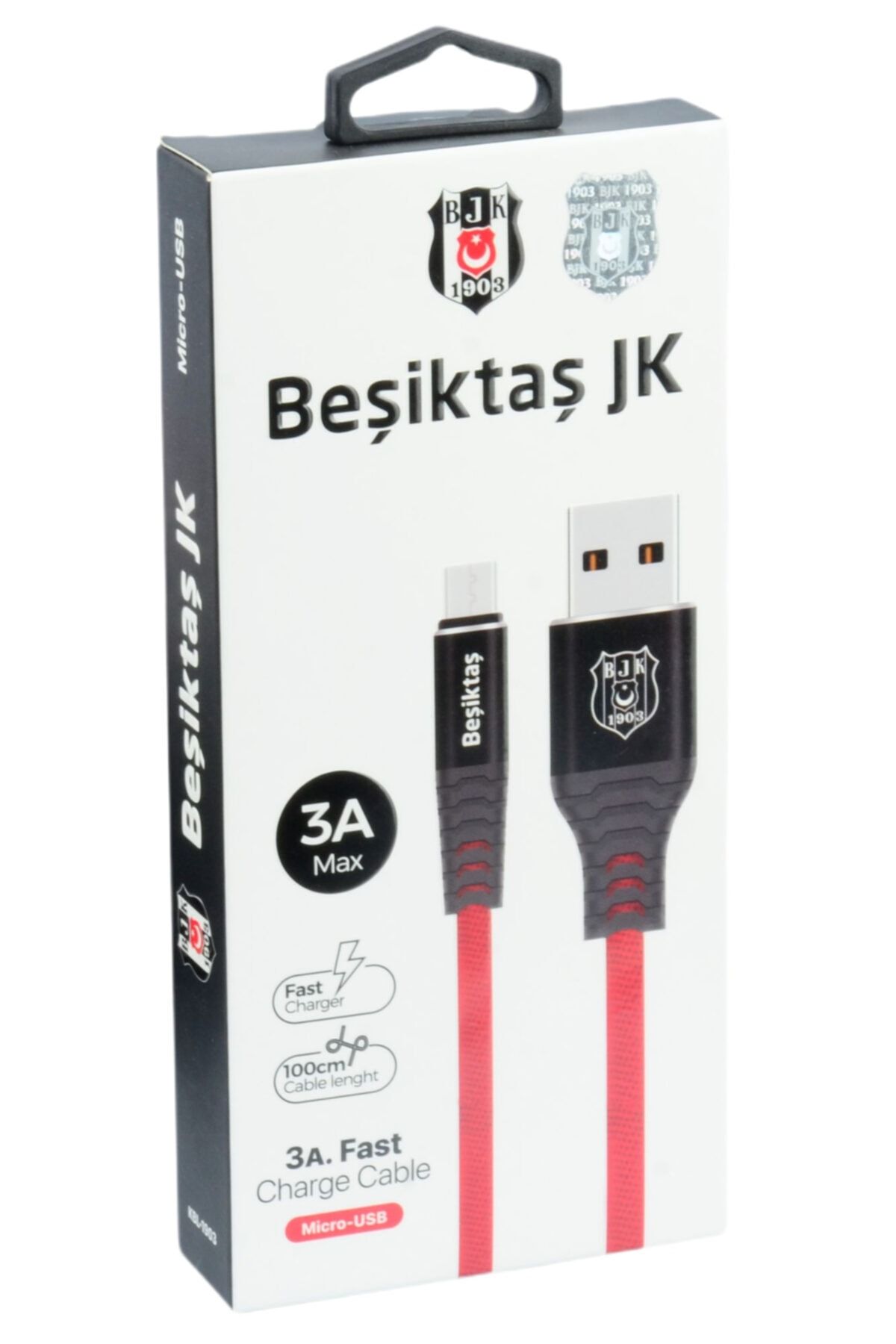 Beşiktaş Orijinal Lisanslı 3a Micro Usb 1 Metre Şarj Kablosu