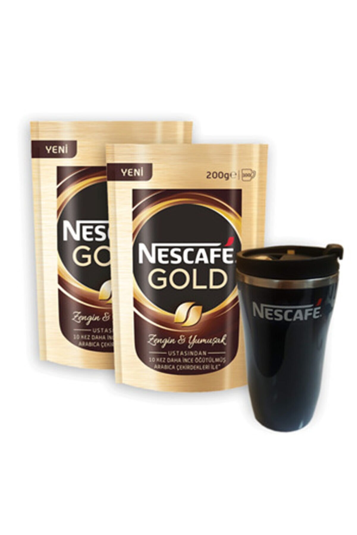 Nescafe 2 Adet Gold 200 Gr Thermomug Hediyeli