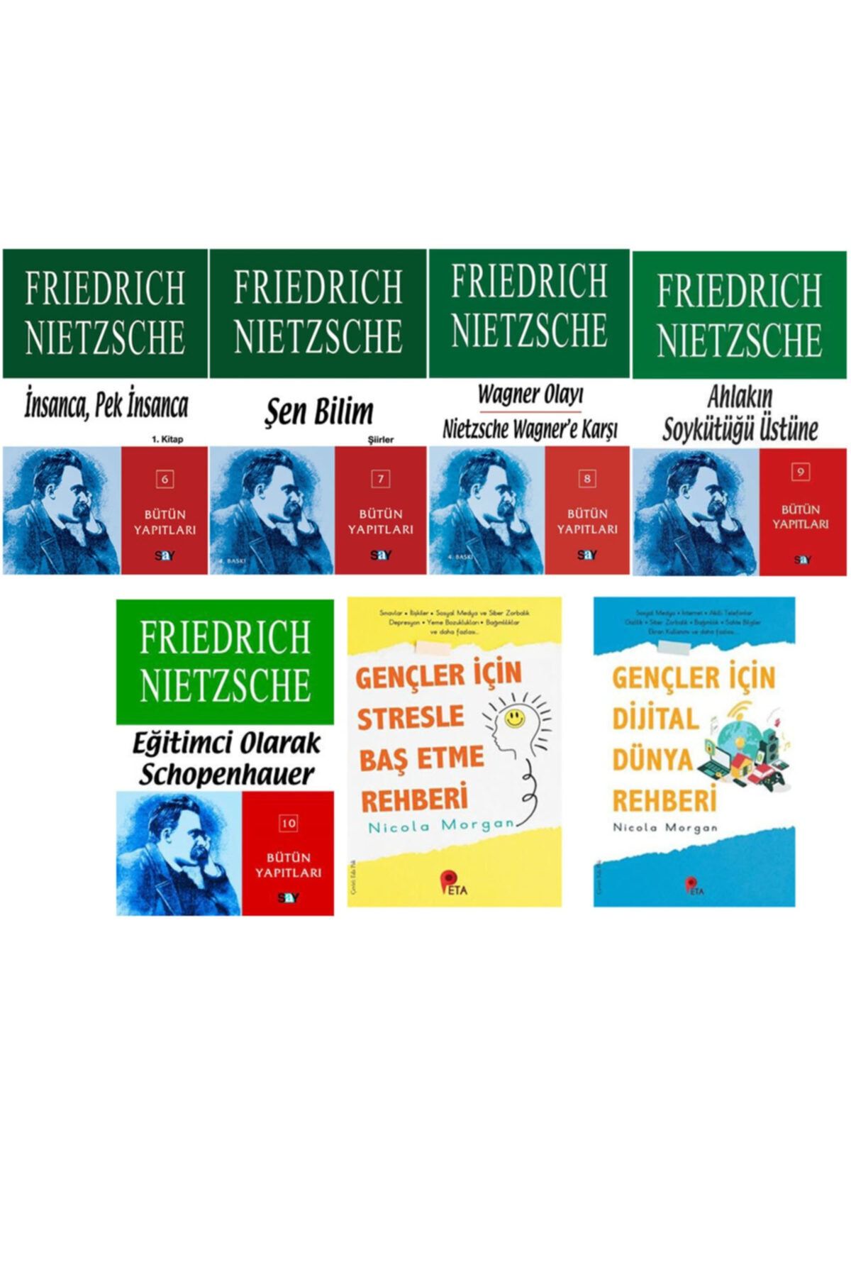peta kitap Frıedrıch Nıetzsche 5 Kitap Set Ve +2 Kitap Hediye