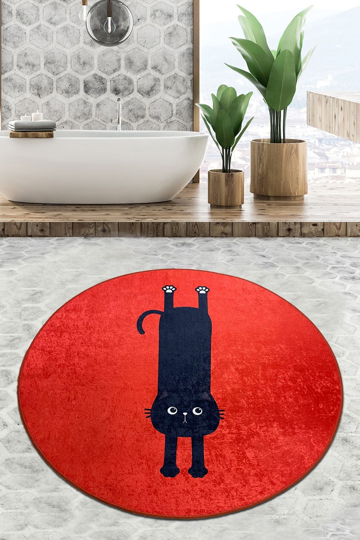 Chilai Home Comfort Çap Banyo Halısı Djt 100x100 cm
