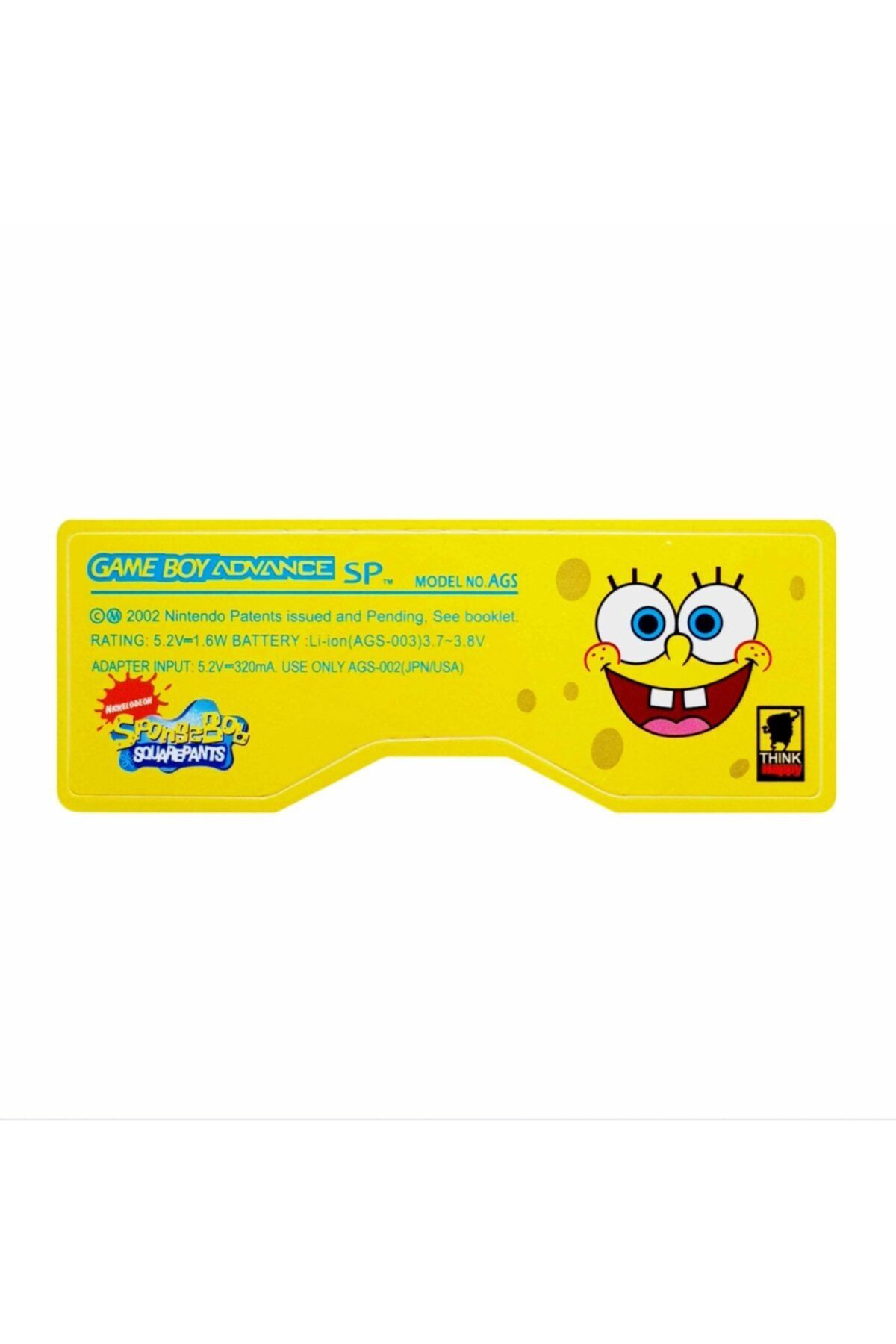 POPKONSOL Gameboy Advance Sp Arka Etiket Back Label Sünger Bob Gba Sp Sticker Sponge Bob Model 11