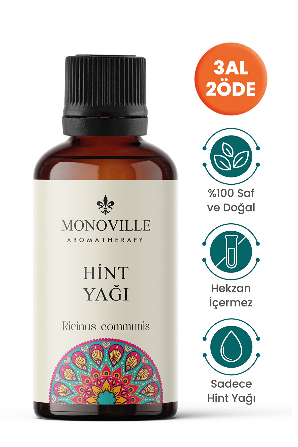 Monoville Hint Yağı 30 ml - Yoğun Kıvamlı Soğuk Sıkım Doğal Yağ