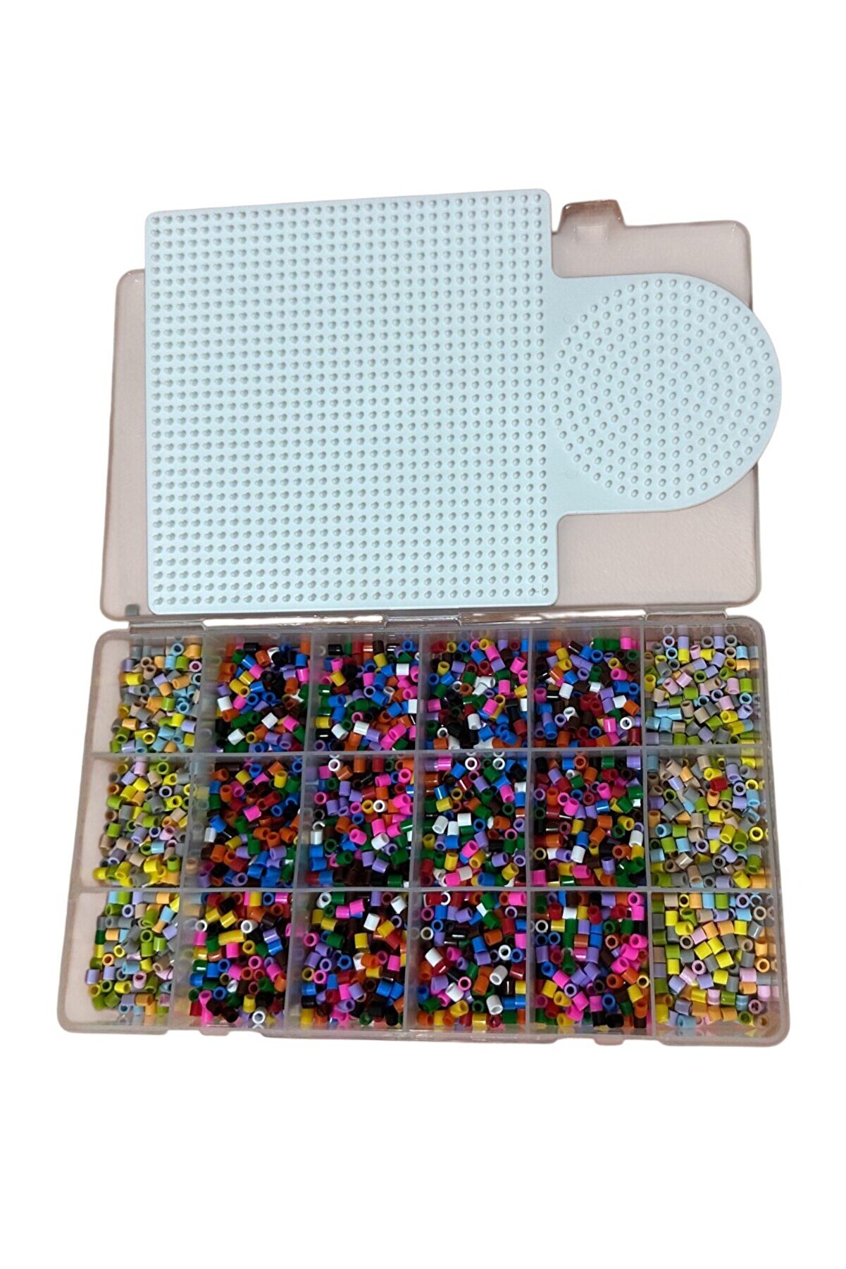 evcee Hama Boncuk Seti 3600 Adet - Tabla ve Organizer Dahil | En İyi Fiyat