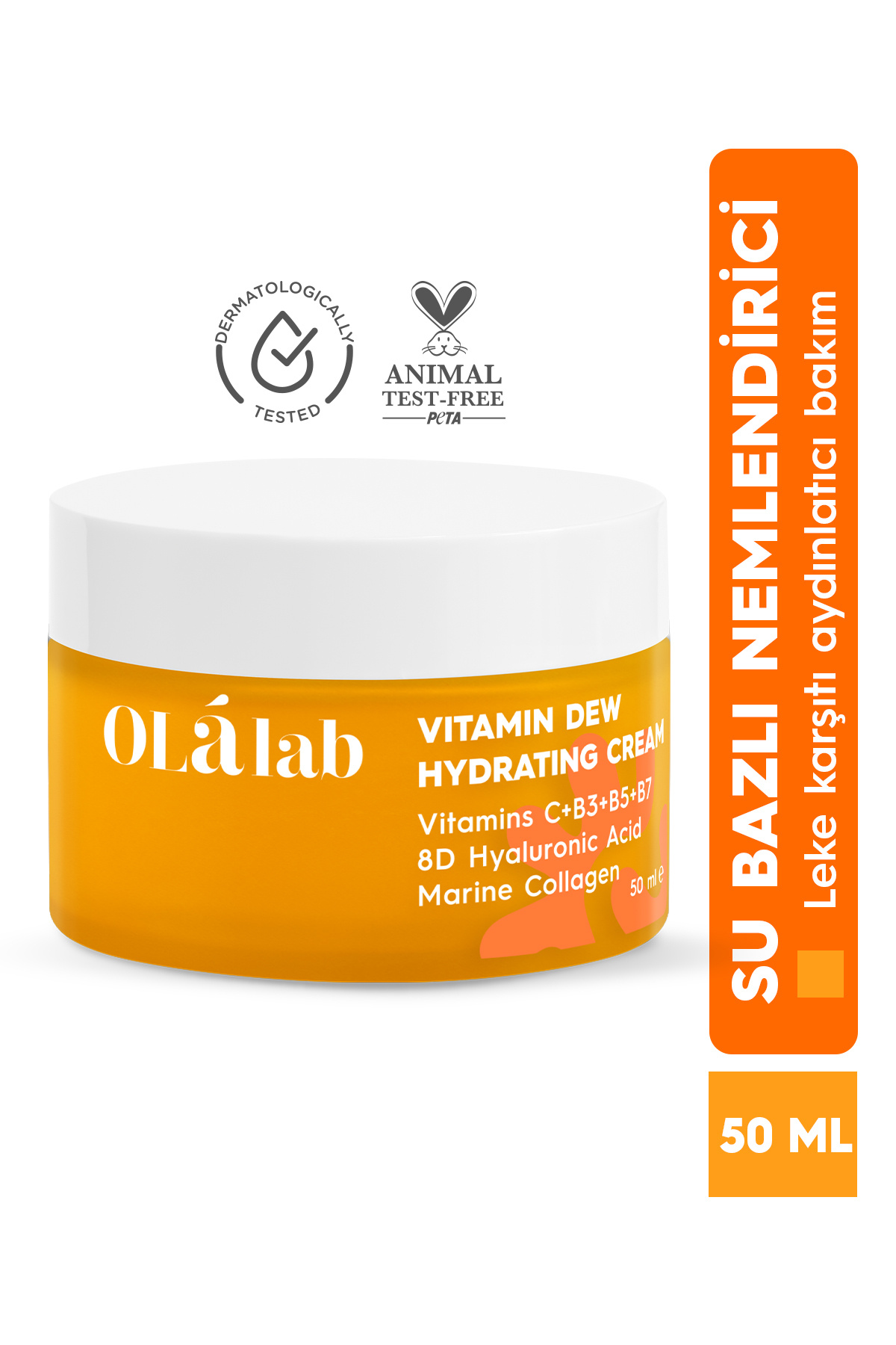 OlaLab C Vitaminli Aydınlatıcı Leke Karşıtı Nemlendirici Krem 50 ml