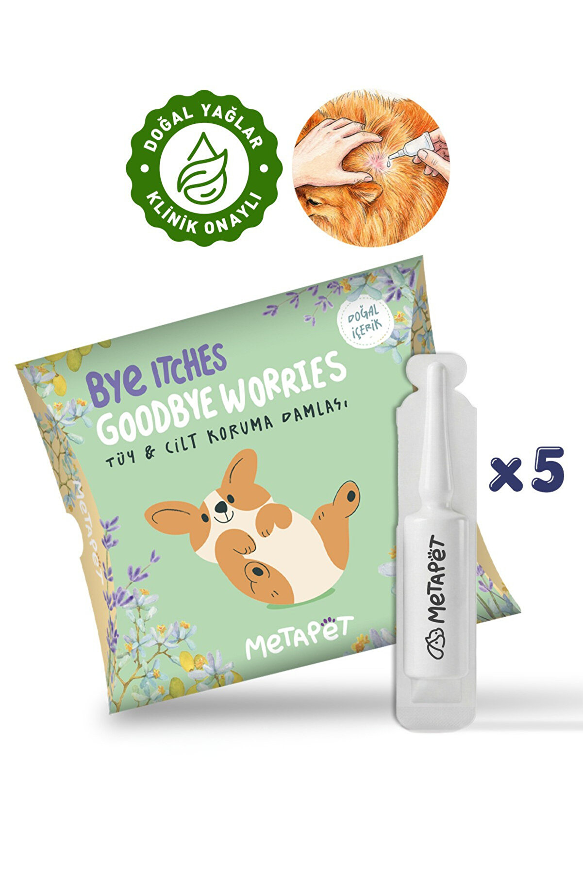 Metapet Köpek Tüy Damlası - Bit Pire Dış Parazit Tarağı ile Kullanılabilen Bakım Ürünü