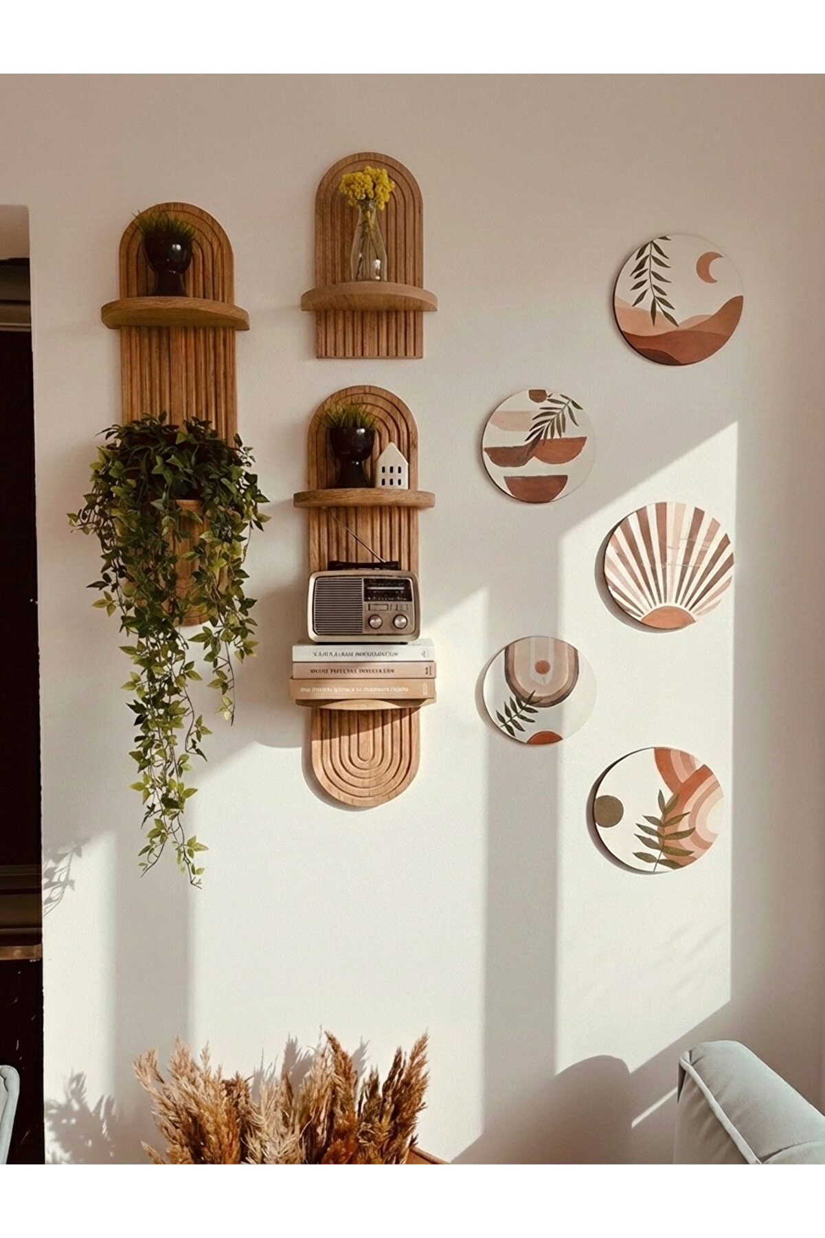 Varje Think Outside The Box Semplice Duvar Rafı Seti Ve 5 Parça Tablo Seti