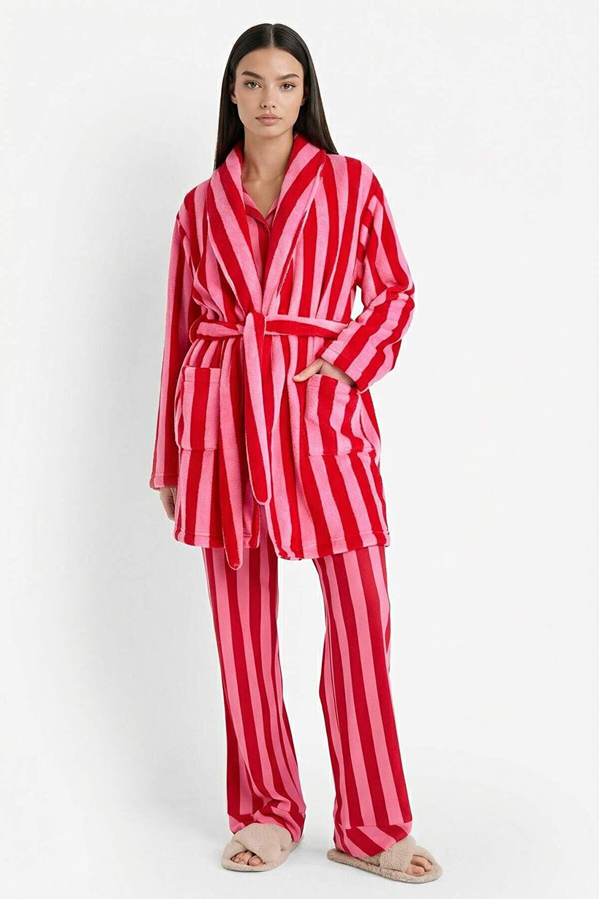 Defacto Erkek Welsoft Pelüş Uzun Kollu Sabahlık - G1598AX25WN