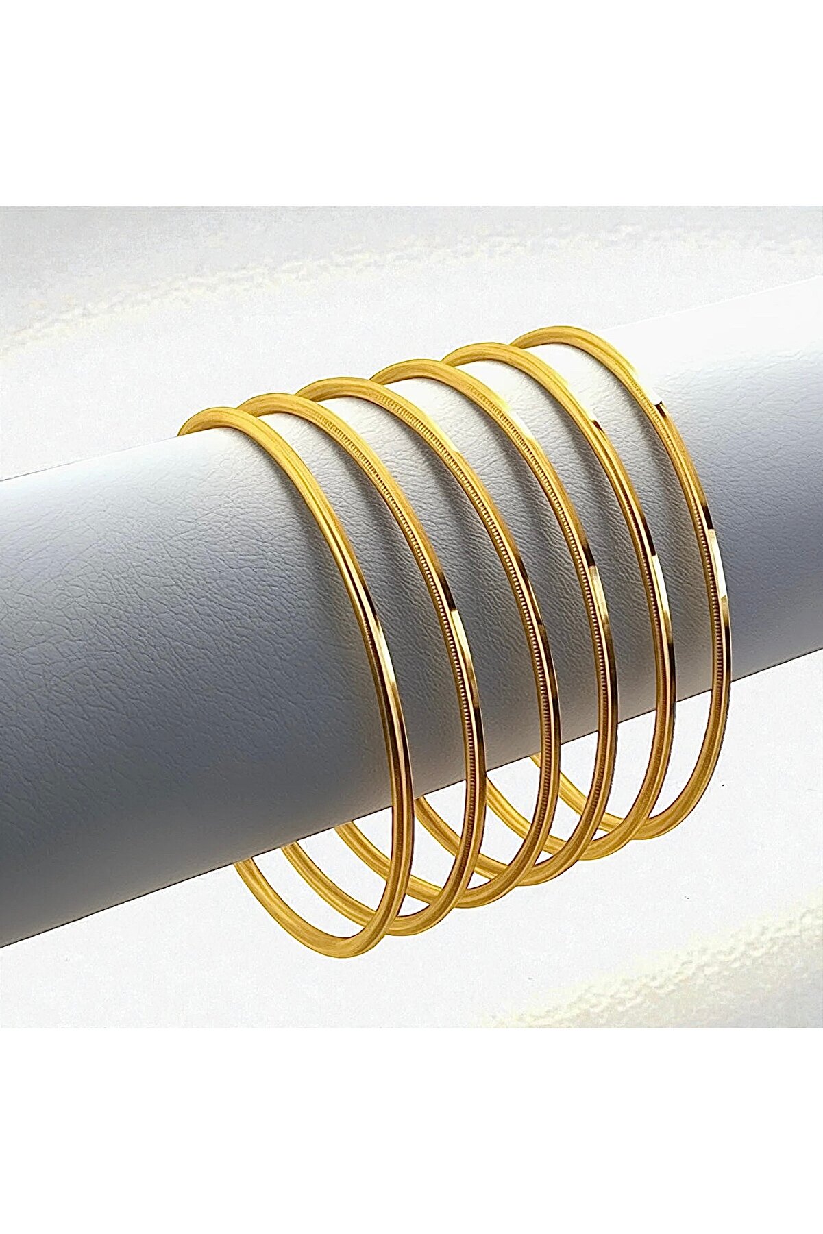 CAXBERN 22K Gold-Plated Thin Ajda Bracelet - Elegant & Sparkling