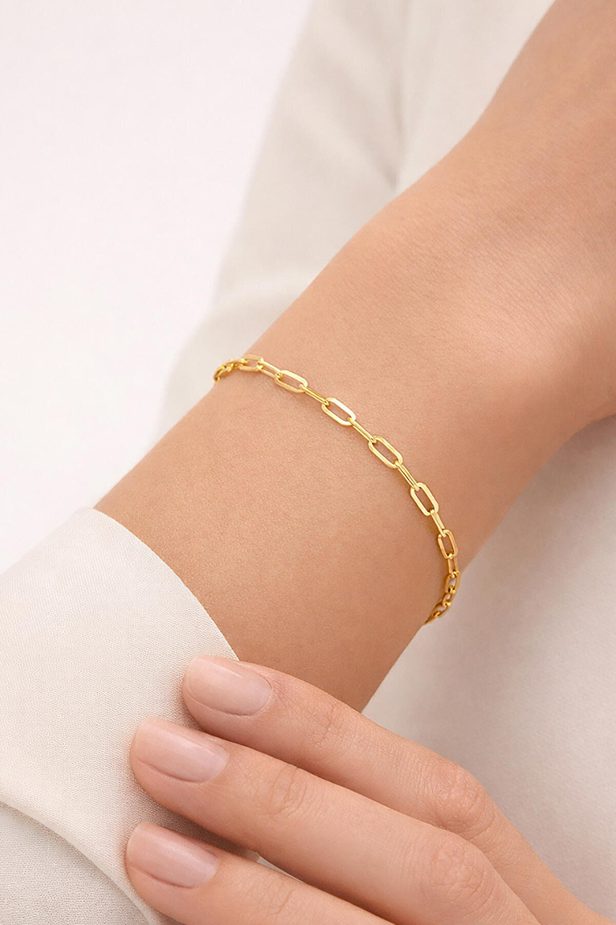 Bilezikci Spor Ataç Altın Zincir Bileklik 14 Ayar