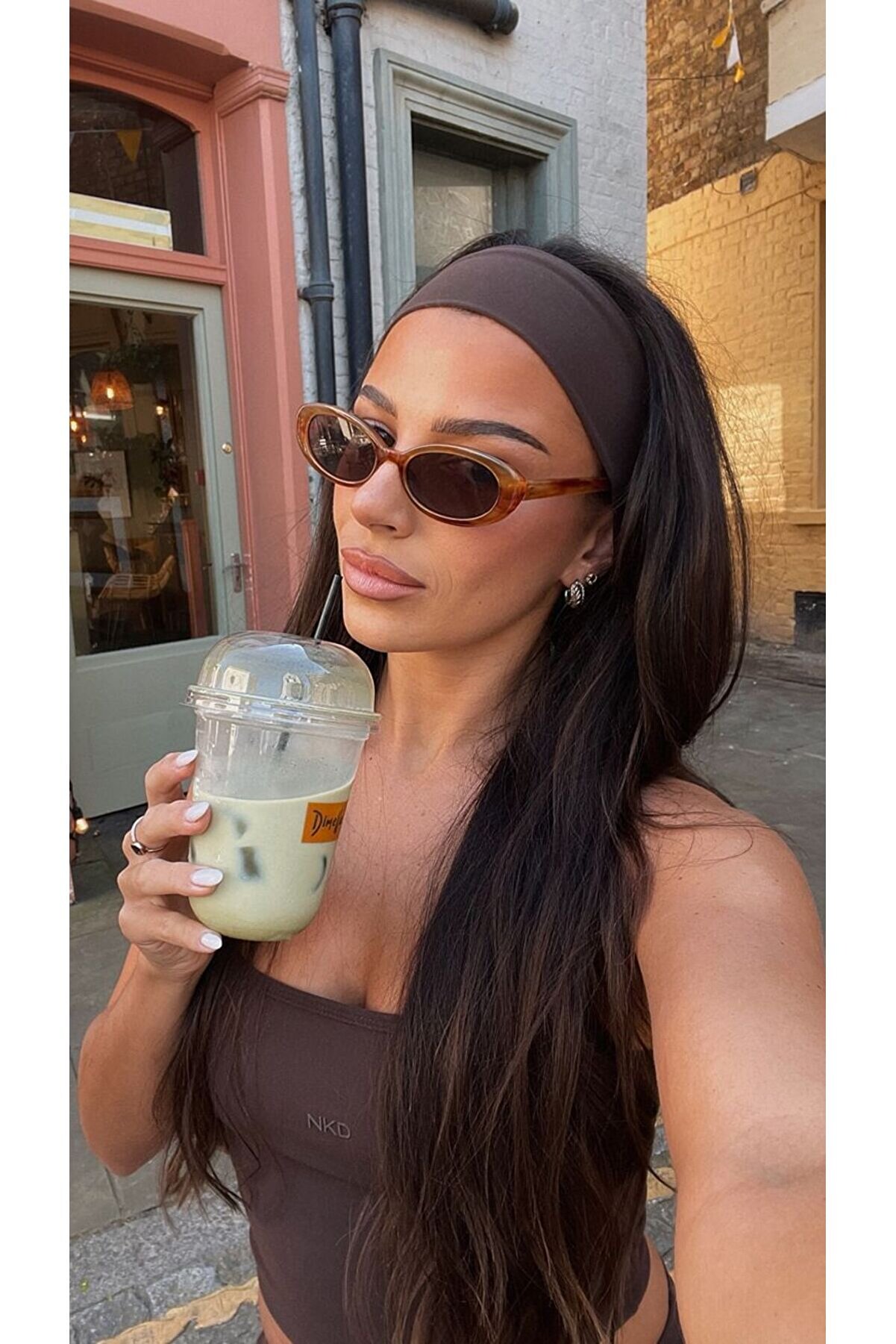 Jeevee Pamuklu Kahverengi Saç Bandı - Yumuşak ve Esnek Saç Aksesuarı 6.5 CM