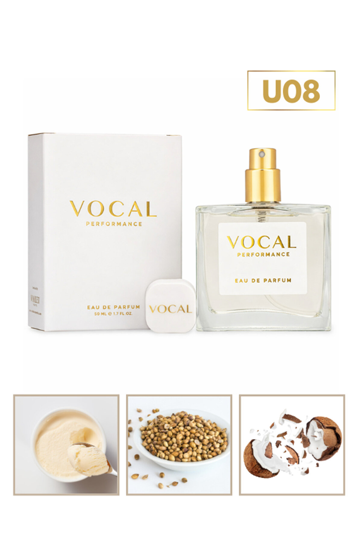 Vocal U08 Unisex Parfüm EDP 50 ml - Kalıcı ve Zarif Kokusu